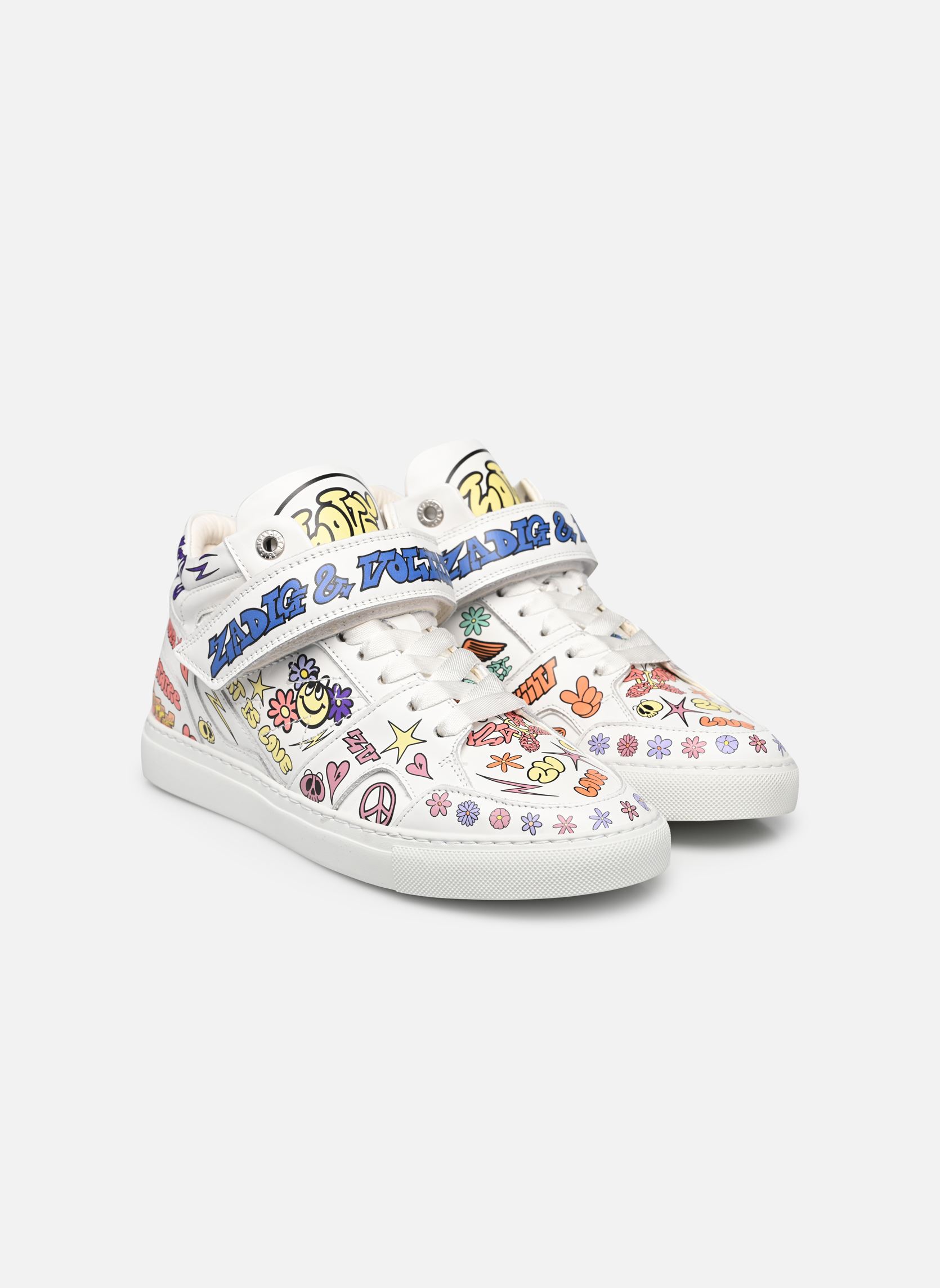 Knöchelhohe Sneaker Mid Flash Core Choi damen weiß Zadig & Voltaire Knöchelhohe Sneaker Mid Flash Core Choi damen weiß Blanc