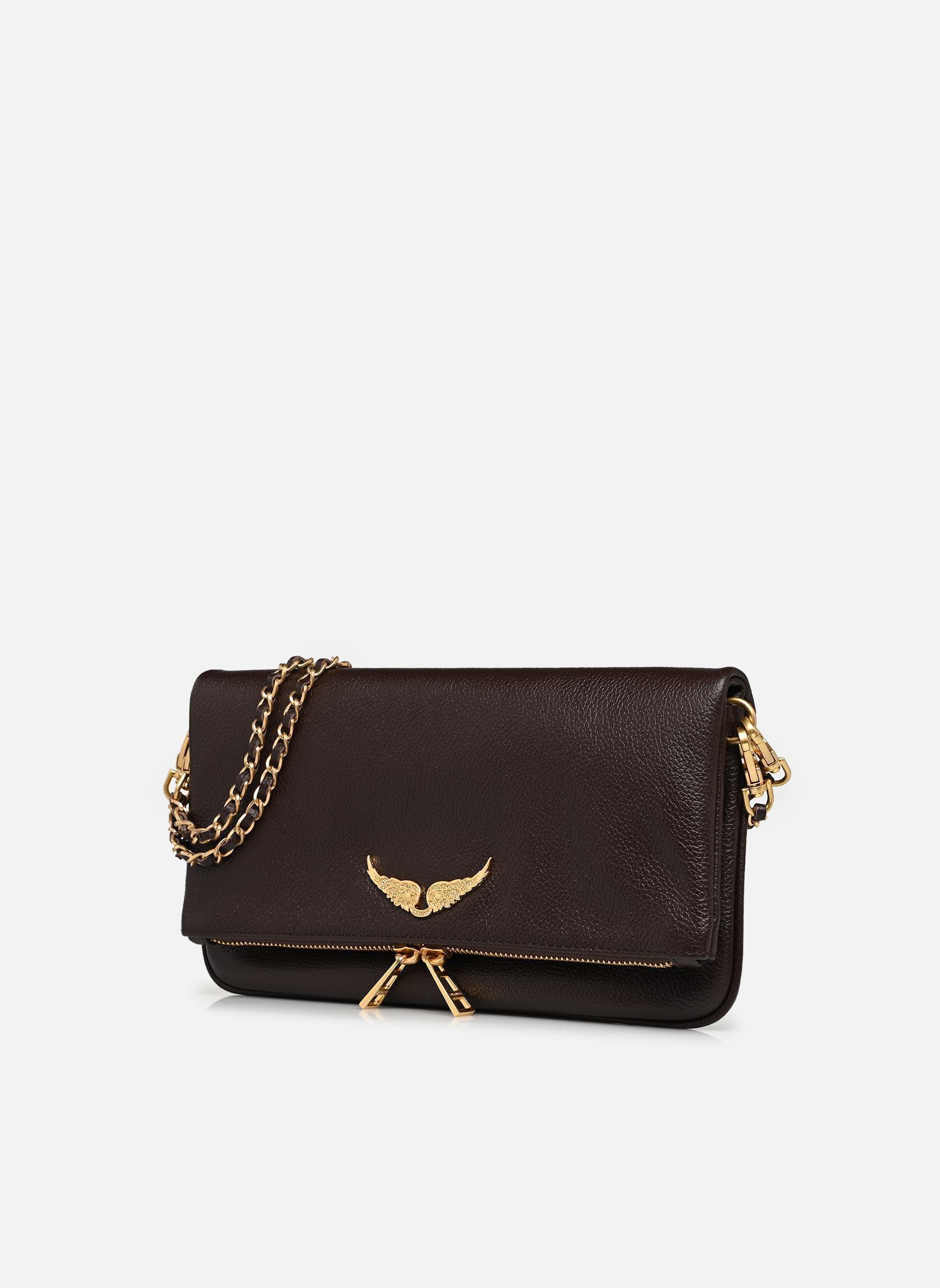 Sacs bandoulière Rock Grained Leather femme marron Zadig & Voltaire Sacs bandoulière Rock Grained Leather femme marron BROWNIE