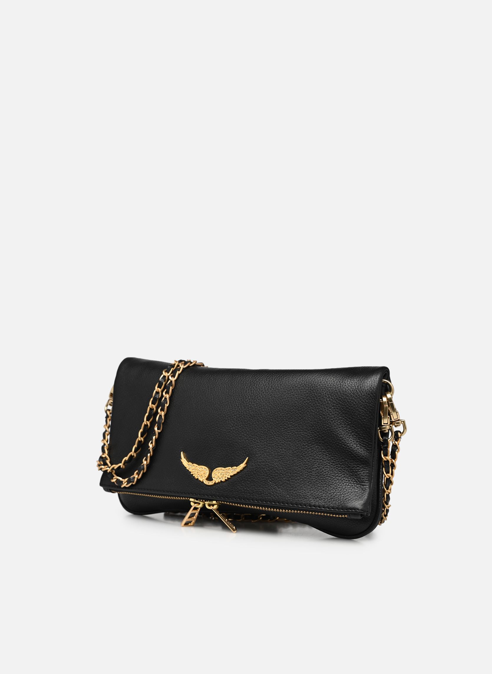 Borse a tracolla Rock Grained Leather donna nero Zadig & Voltaire Borse a tracolla Rock Grained Leather donna nero NOIR GOLD