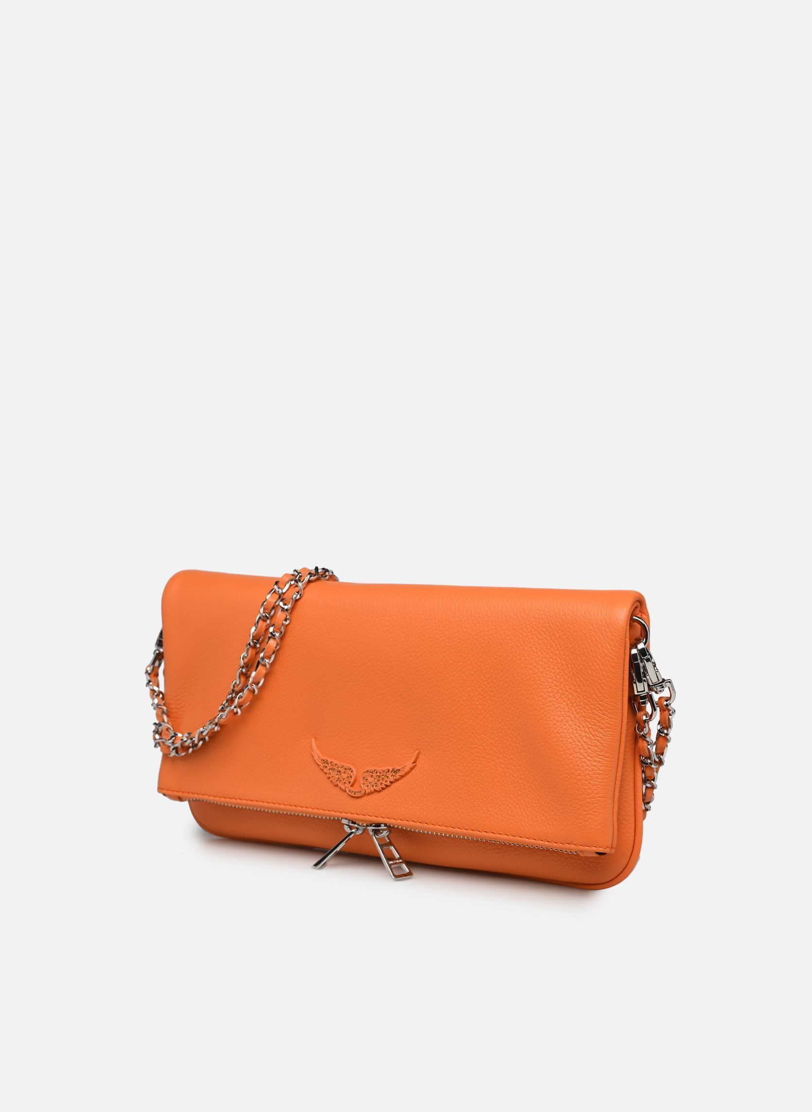 Bandolera Rock Grained Leather mujer naranja Zadig & Voltaire Bandolera Rock Grained Leather mujer naranja VIBE