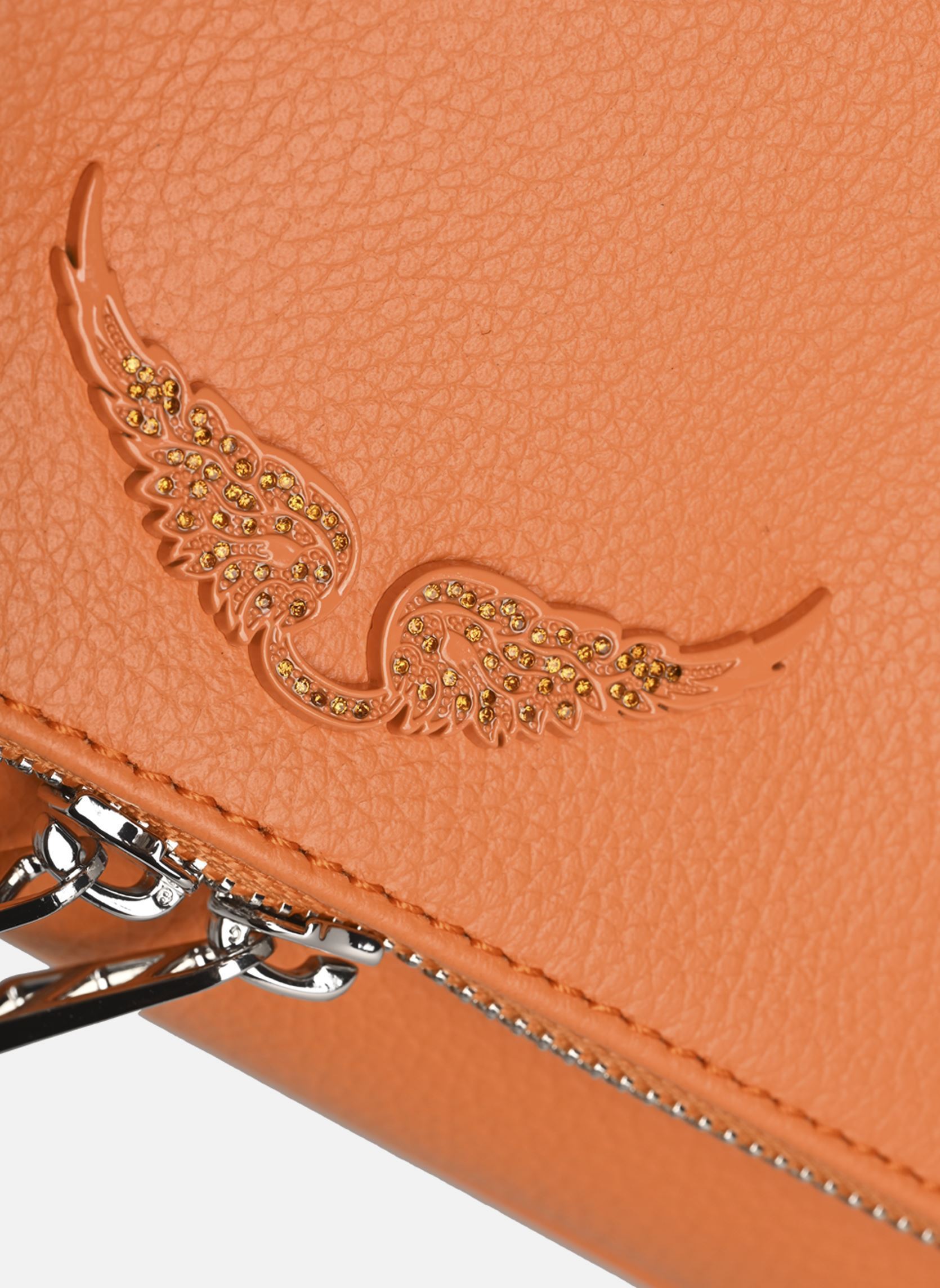 Bandolera Rock Grained Leather mujer naranja Zadig & Voltaire Bandolera Rock Grained Leather mujer naranja VIBE