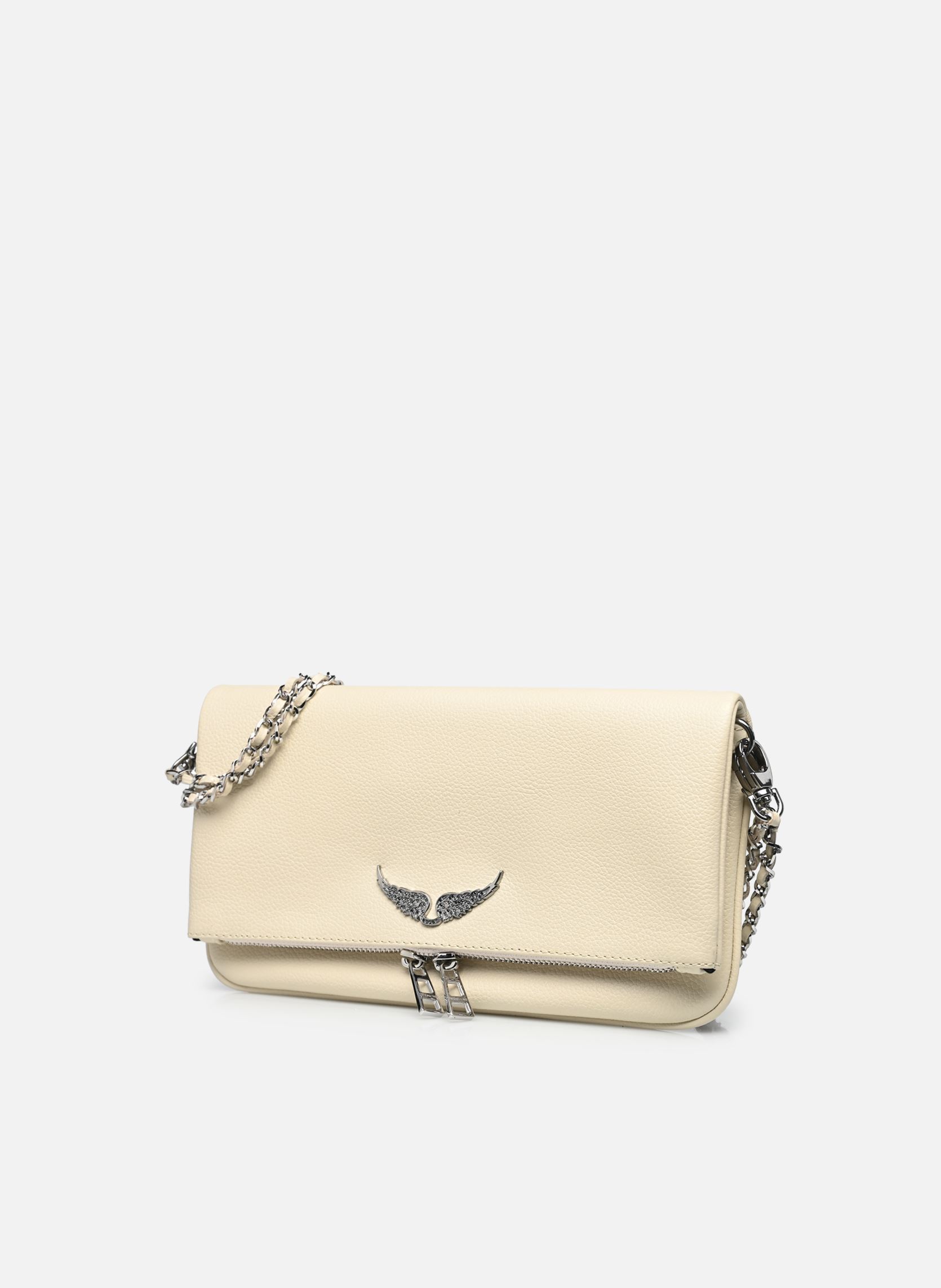 Umhängetaschen Rock Grained Leather damen weiß Zadig & Voltaire Umhängetaschen Rock Grained Leather damen weiß FLASH