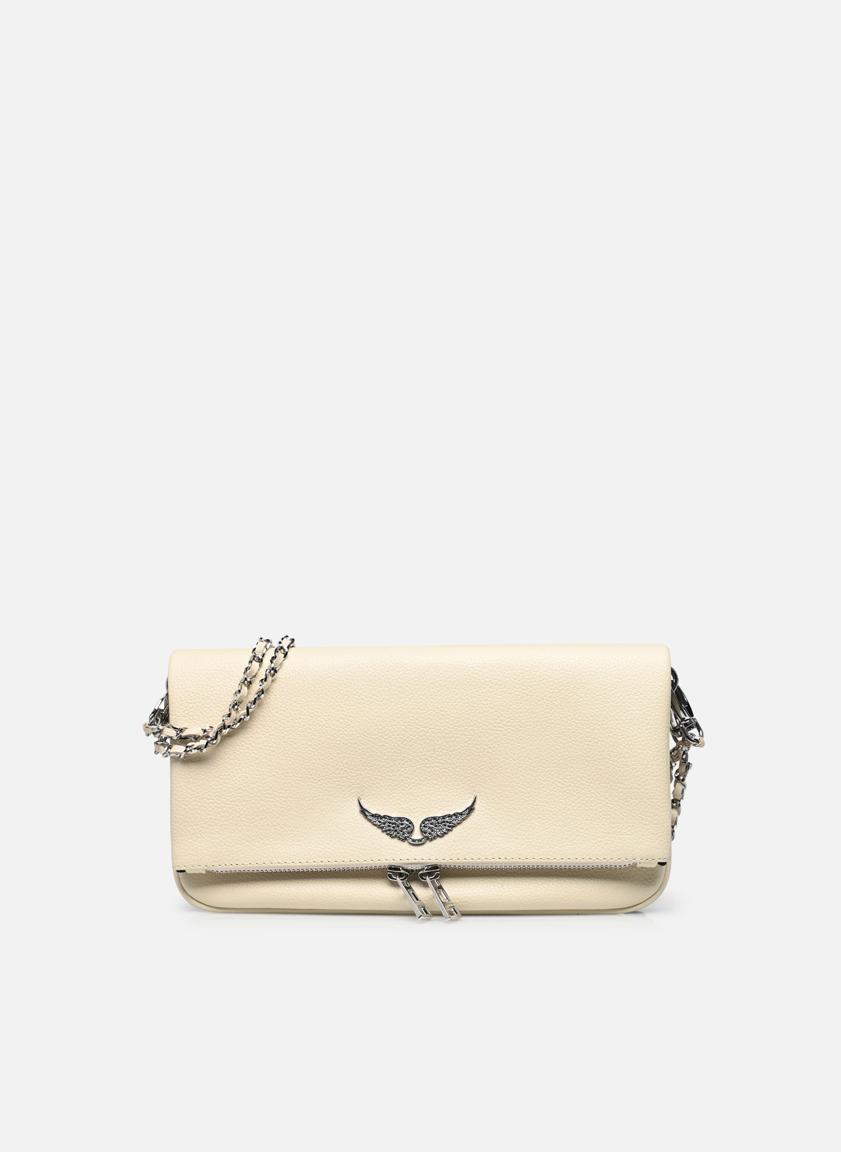 Umhängetaschen Rock Grained Leather damen weiß Zadig & Voltaire Umhängetaschen Rock Grained Leather damen weiß FLASH