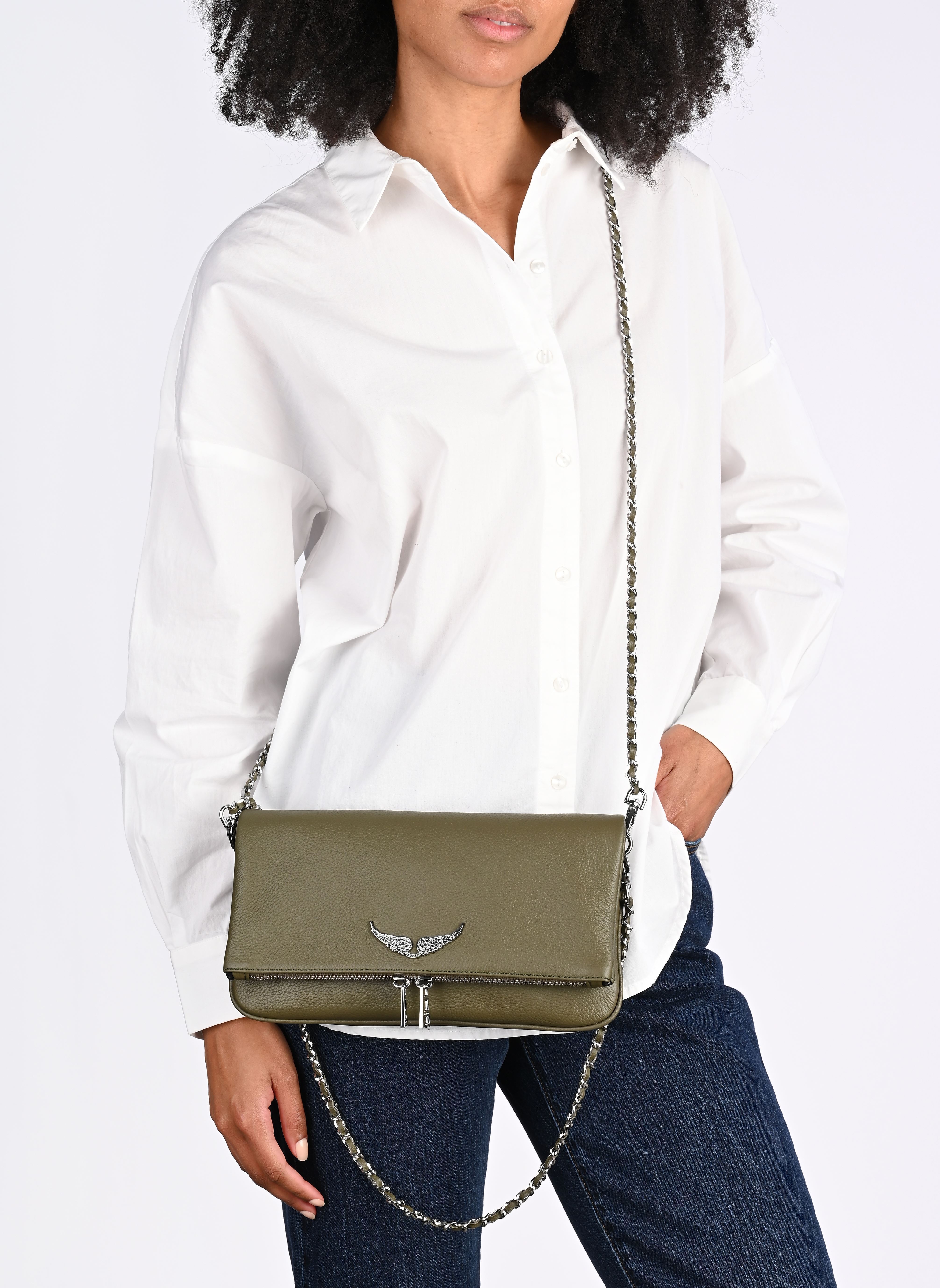 Sacs bandoulière Rock Grained Leather femme vert Zadig & Voltaire Sacs bandoulière Rock Grained Leather femme vert RECORD
