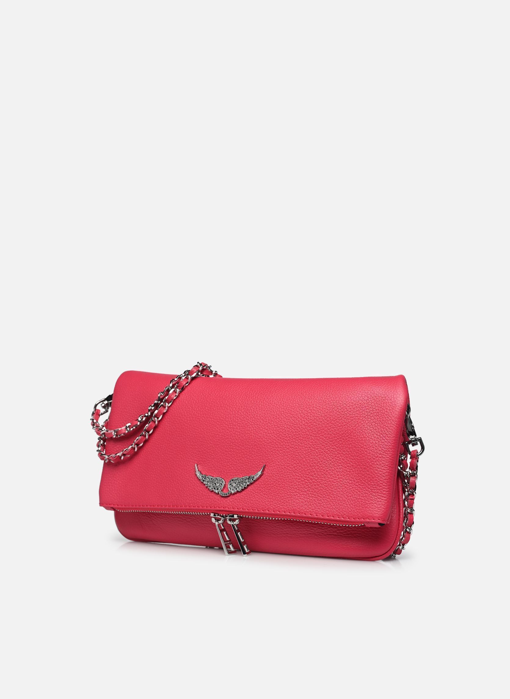 Schoudertassen Rock Grained Leather dames roze Zadig & Voltaire Schoudertassen Rock Grained Leather dames roze PODIUM SILVER