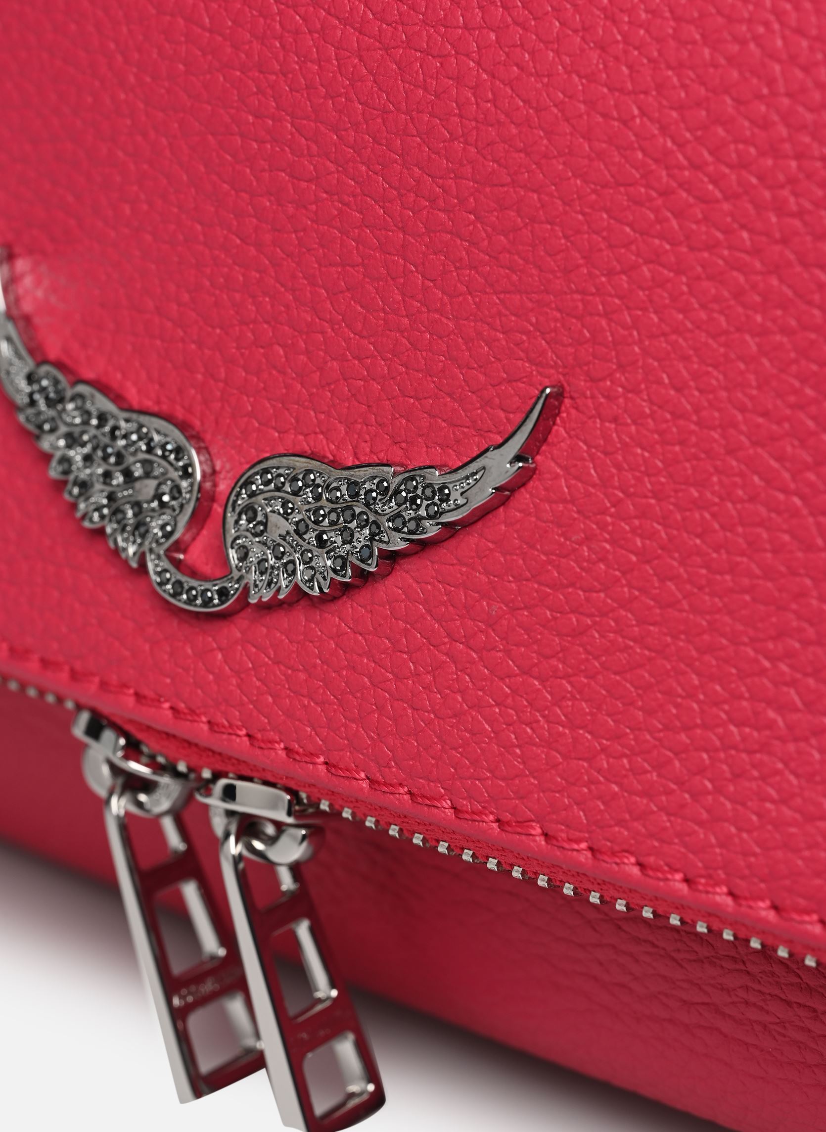 Schoudertassen Rock Grained Leather dames roze Zadig & Voltaire Schoudertassen Rock Grained Leather dames roze PODIUM SILVER