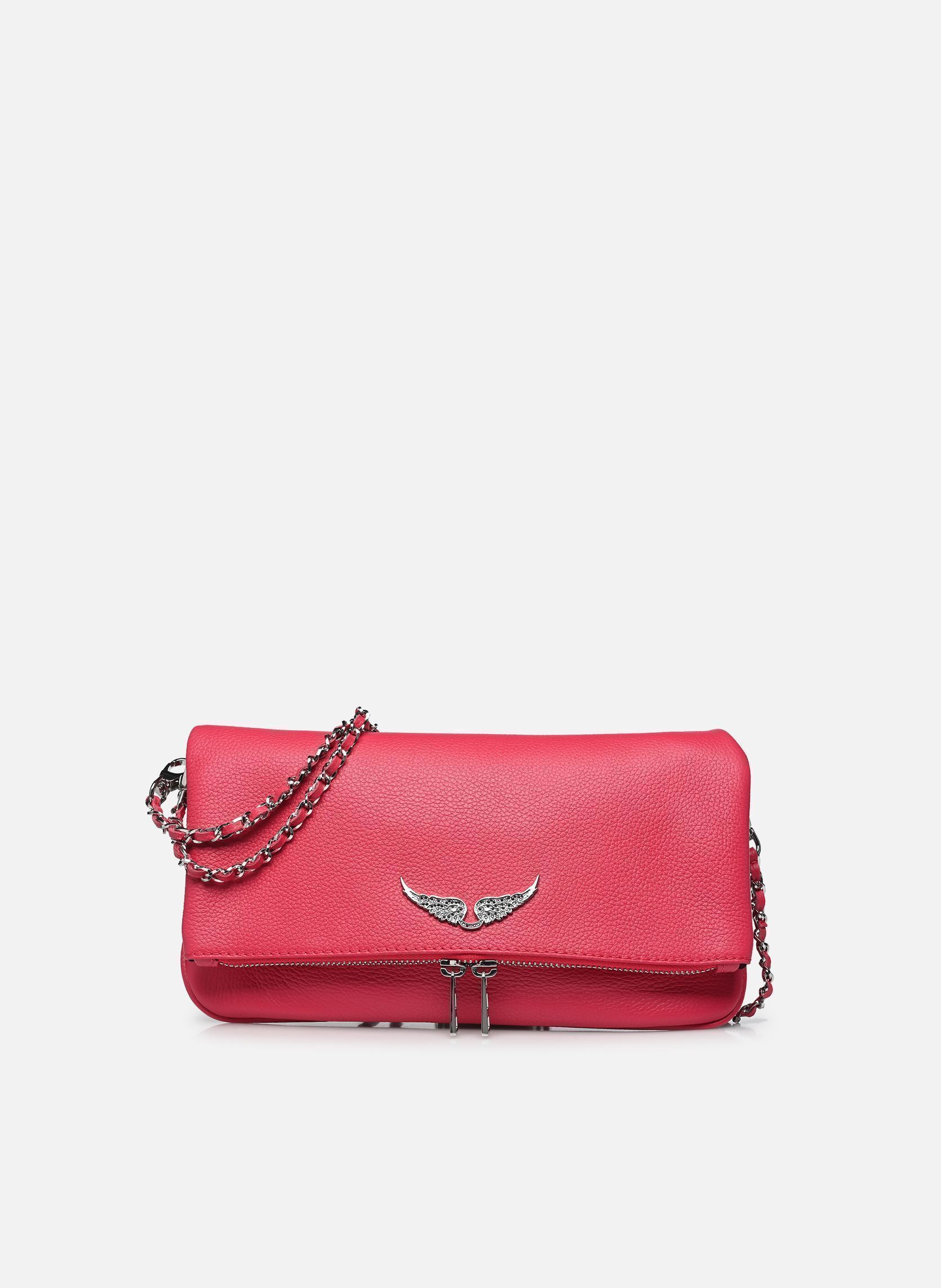 Schoudertassen Rock Grained Leather dames roze Zadig & Voltaire Schoudertassen Rock Grained Leather dames roze PODIUM SILVER