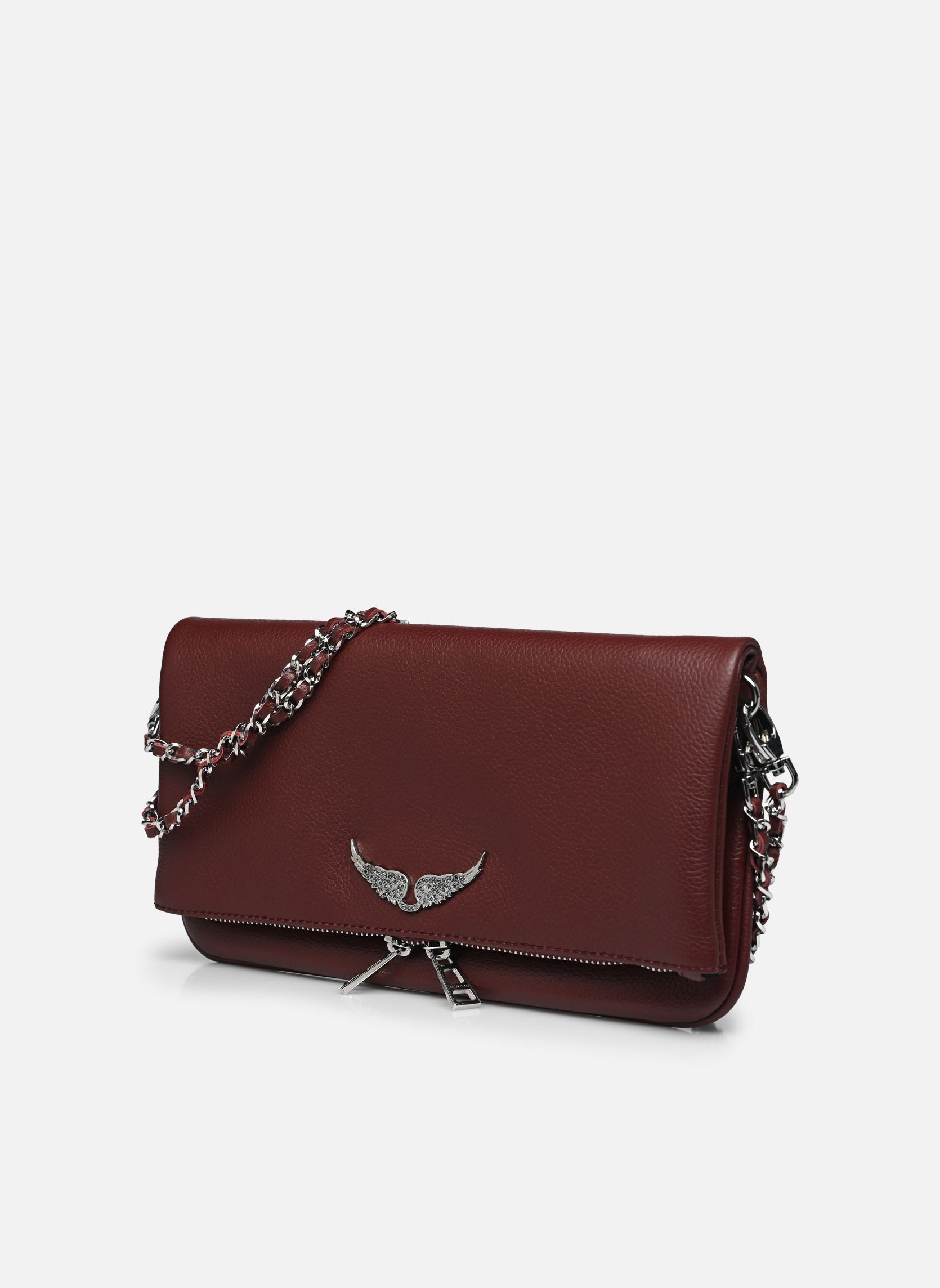 Sacs bandoulière Rock Grained Leather femme bordeaux Zadig & Voltaire Sacs bandoulière Rock Grained Leather femme bordeaux FIERCE