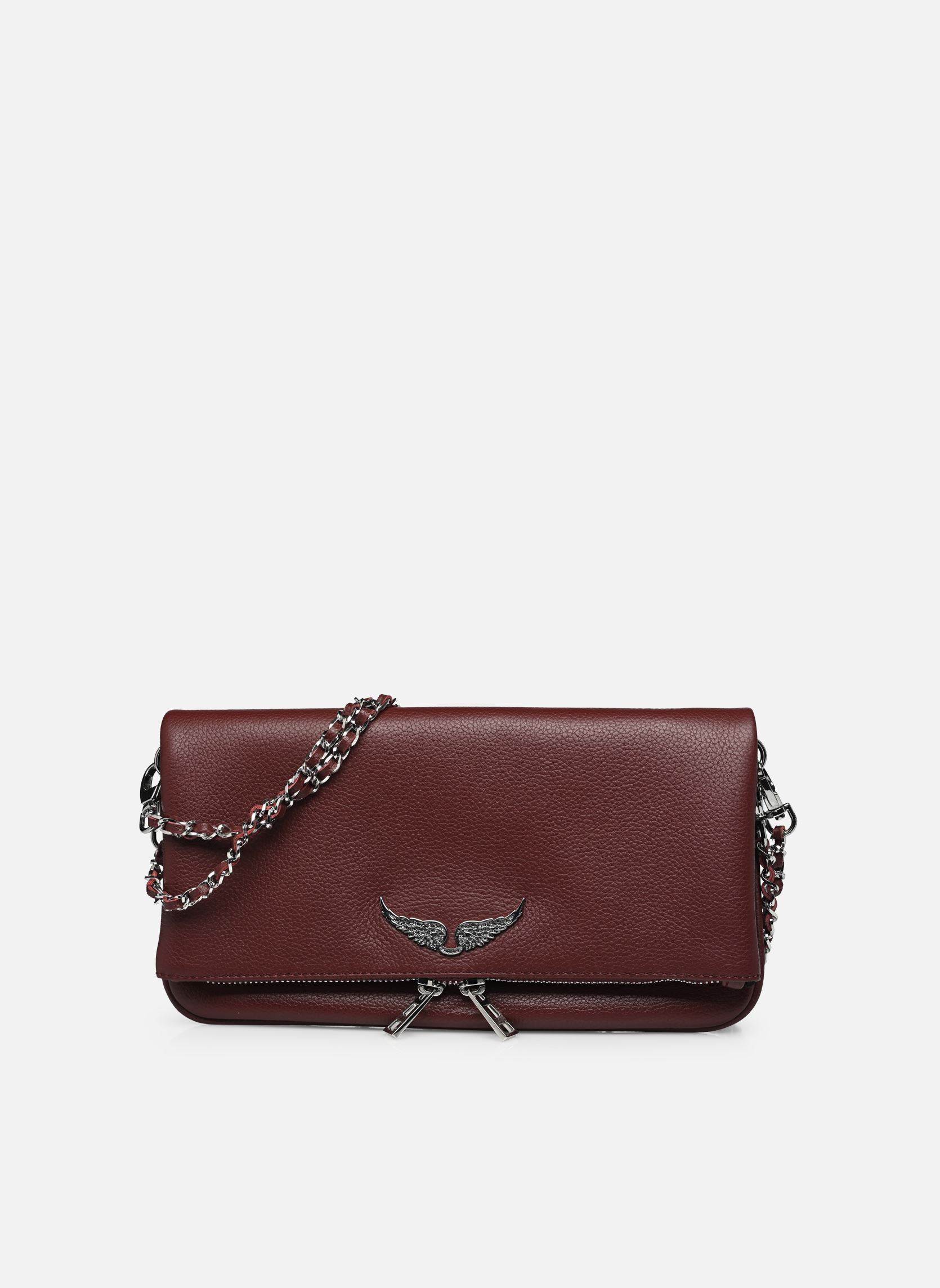 Sacs bandoulière Rock Grained Leather femme bordeaux Zadig & Voltaire Sacs bandoulière Rock Grained Leather femme bordeaux FIERCE