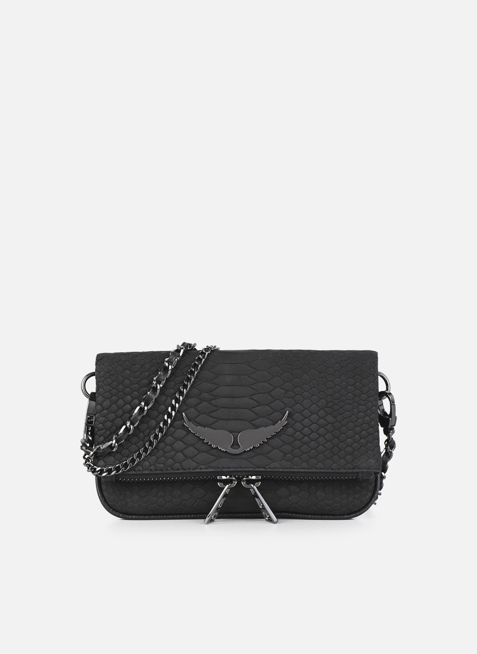 Schoudertassen Rock Nano Soft Savage dames zwart Zadig & Voltaire Schoudertassen Rock Nano Soft Savage dames zwart NOIR