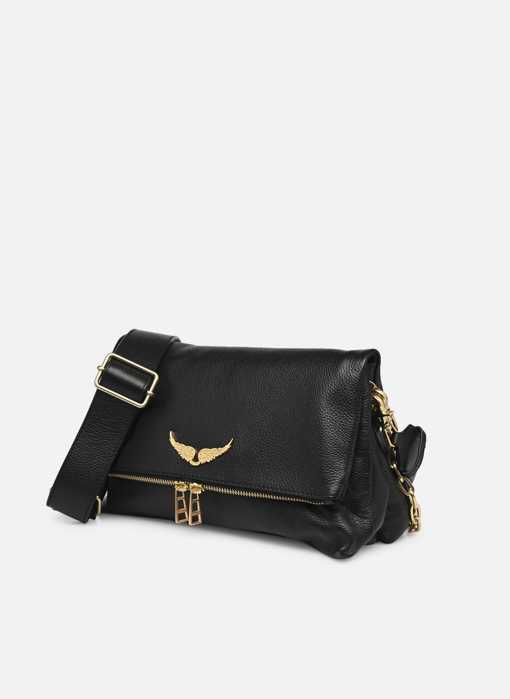 Schoudertassen Rocky Grained Leather dames zwart Zadig & Voltaire Schoudertassen Rocky Grained Leather dames zwart NOIR GOLD