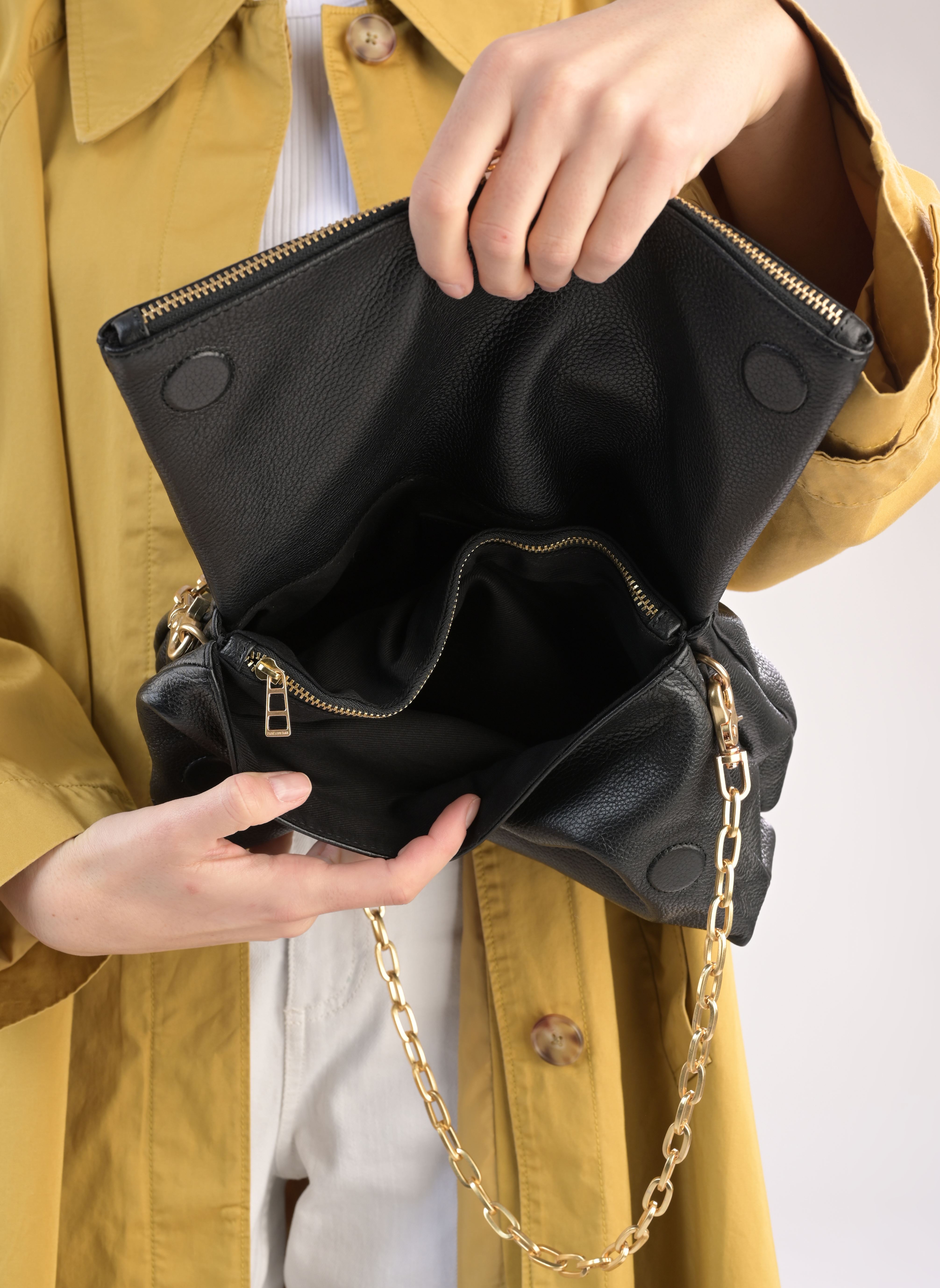 Schoudertassen Rocky Grained Leather dames zwart Zadig & Voltaire Schoudertassen Rocky Grained Leather dames zwart NOIR GOLD