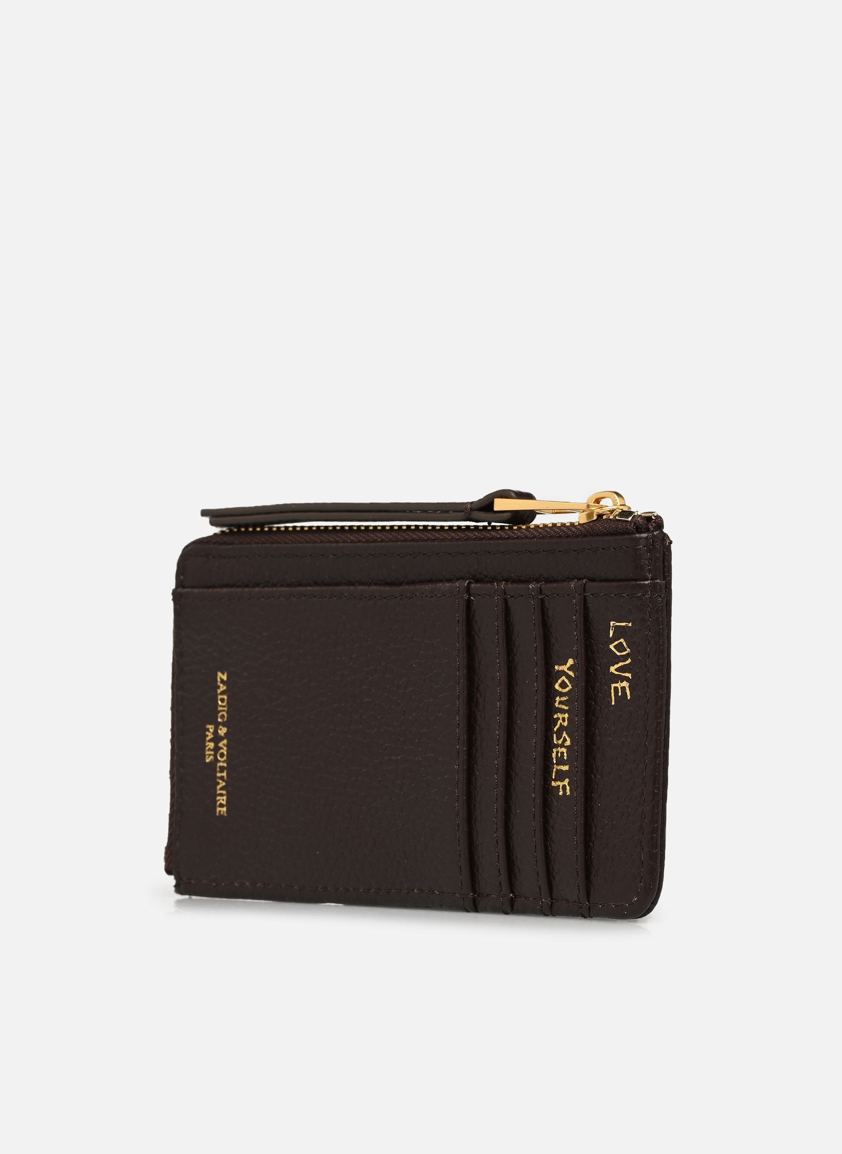 Kartenetui Zv Card Grained Leather damen braun Zadig & Voltaire Kartenetui Zv Card Grained Leather damen braun BROWNIE