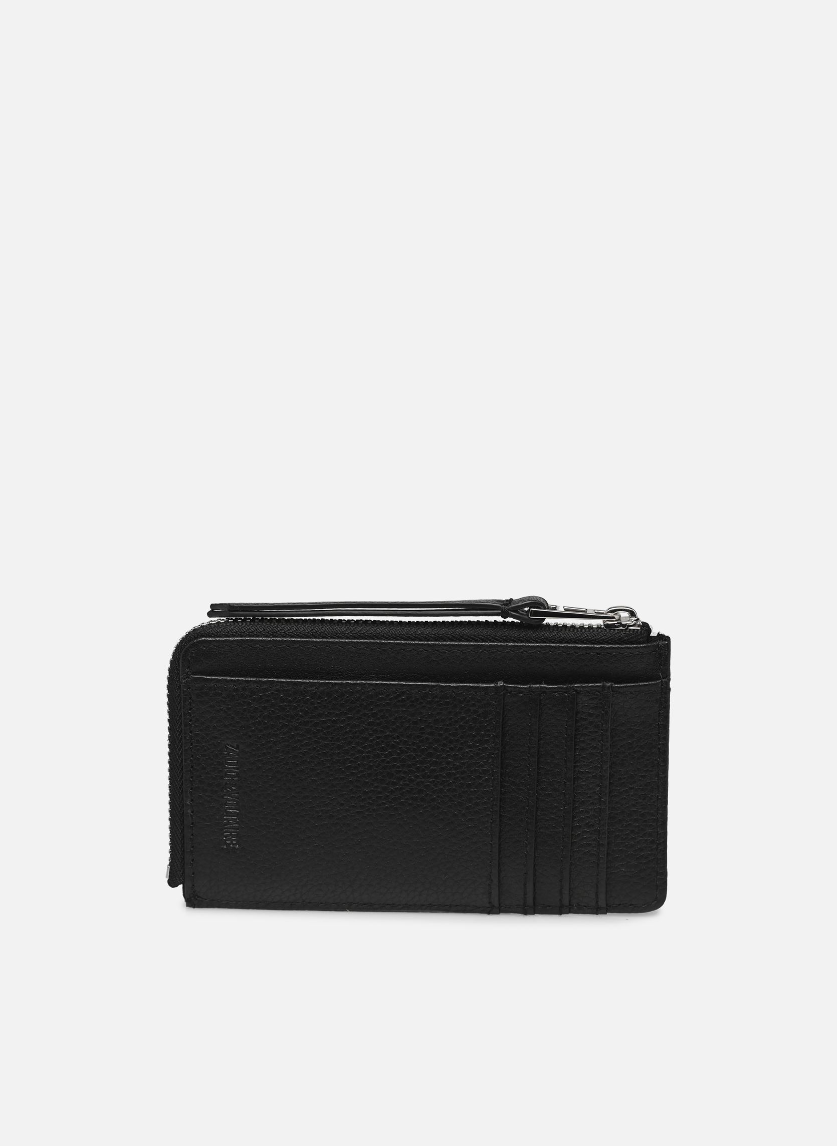 Tarjeteros Zv Card Grained Leather mujer negro Zadig & Voltaire Tarjeteros Zv Card Grained Leather mujer negro BLACK SILVER