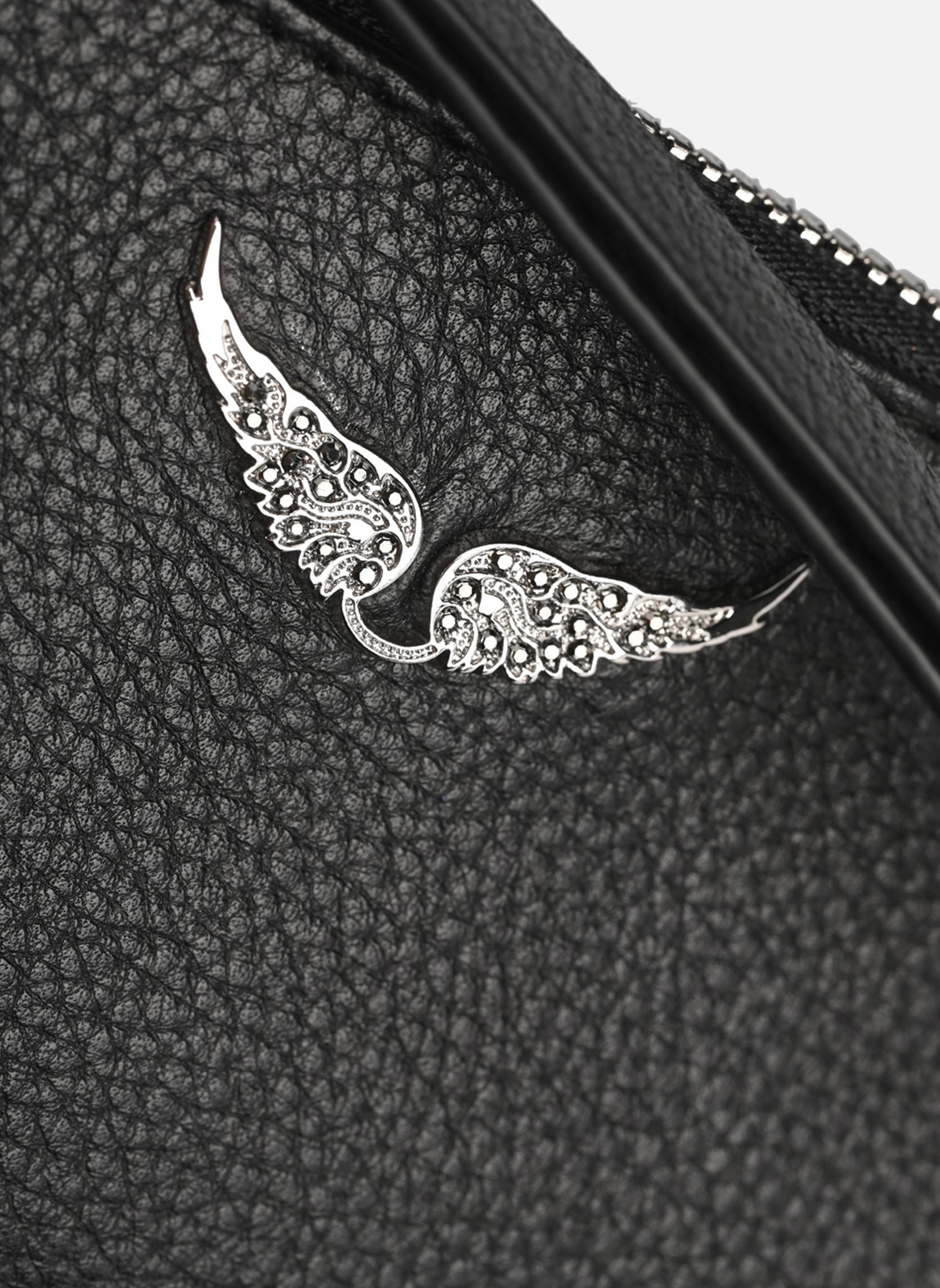 Tarjeteros Zv Card Grained Leather mujer negro Zadig & Voltaire Tarjeteros Zv Card Grained Leather mujer negro BLACK SILVER