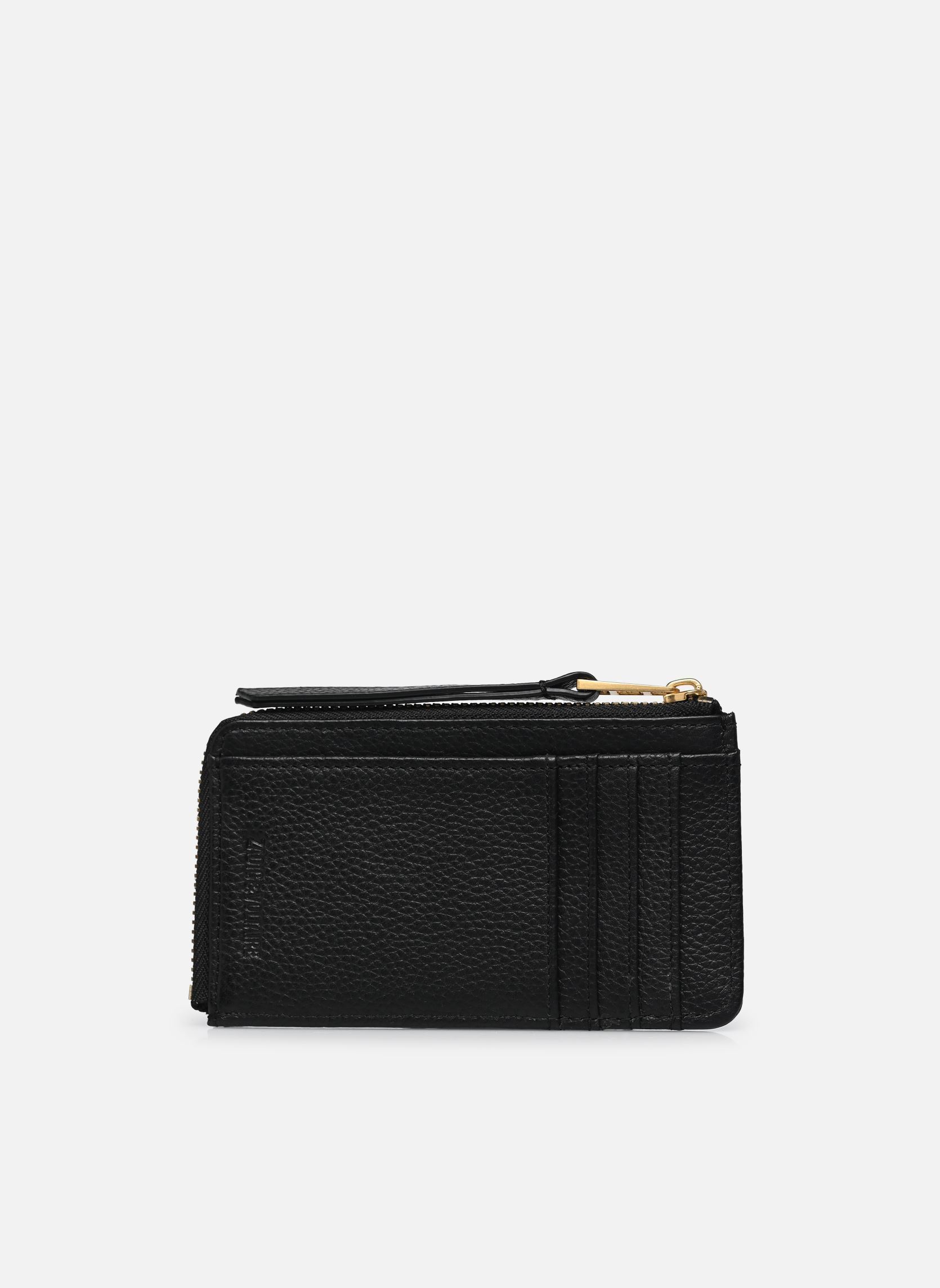 Porte-cartes Zv Card Grained Leather femme noir Zadig & Voltaire Porte-cartes Zv Card Grained Leather femme noir BLACK GOLD