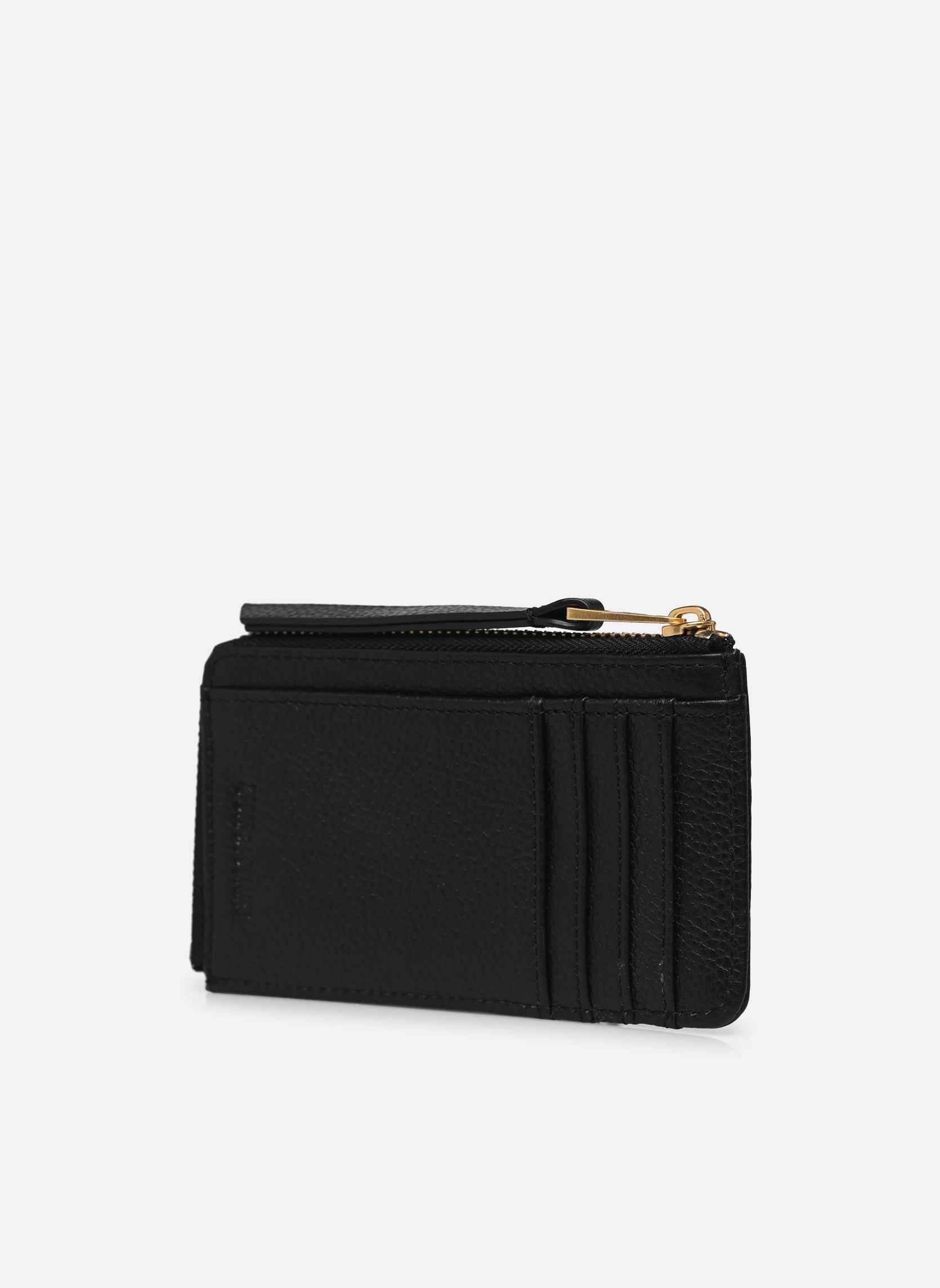 Porte-cartes Zv Card Grained Leather femme noir Zadig & Voltaire Porte-cartes Zv Card Grained Leather femme noir BLACK GOLD