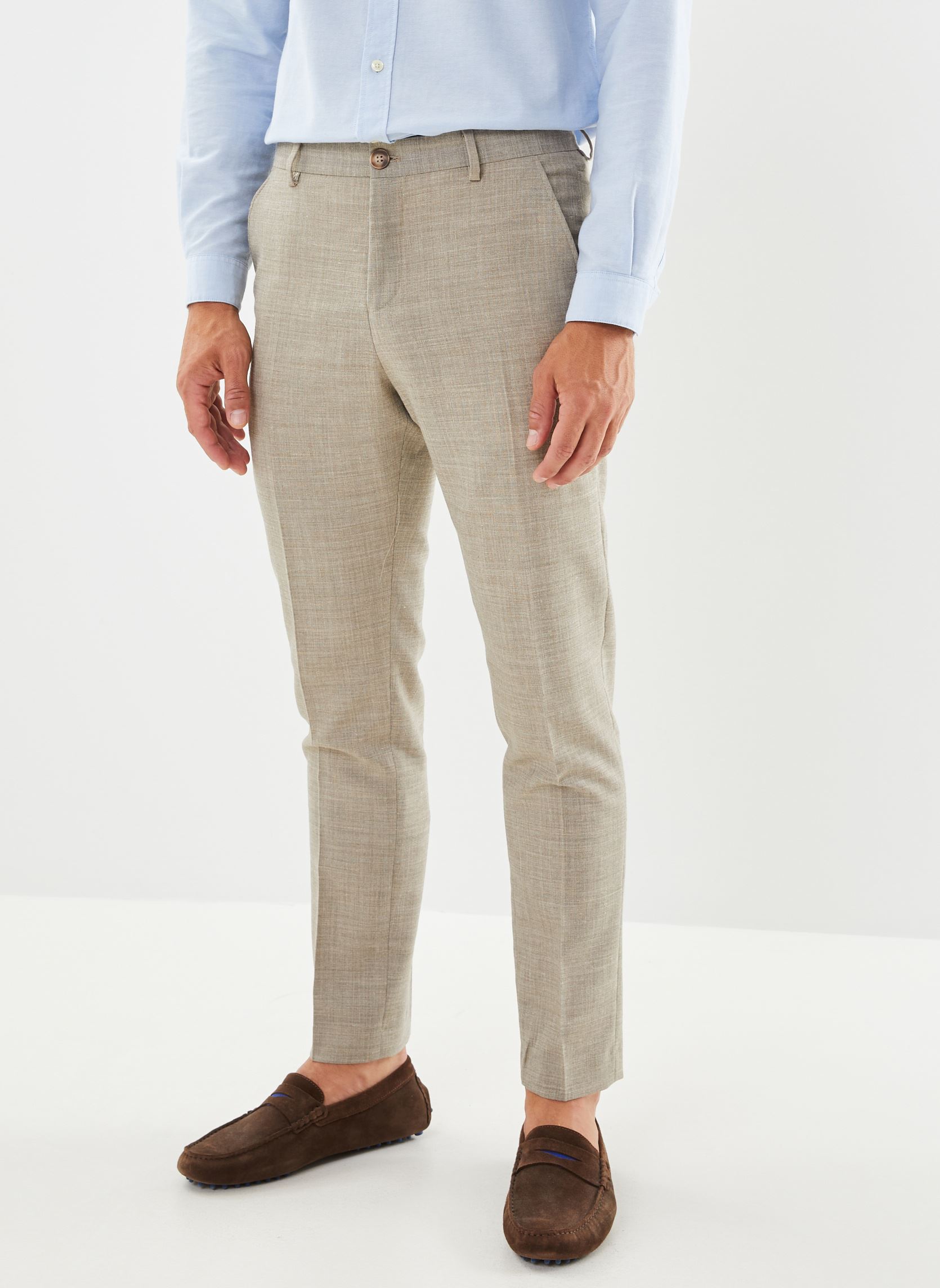 Pantalons de costume Slhslim-Oasis Linen Trs B Noos homme beige Selected Homme Pantalons de costume Slhslim-Oasis Linen Trs B Noos homme beige SAND