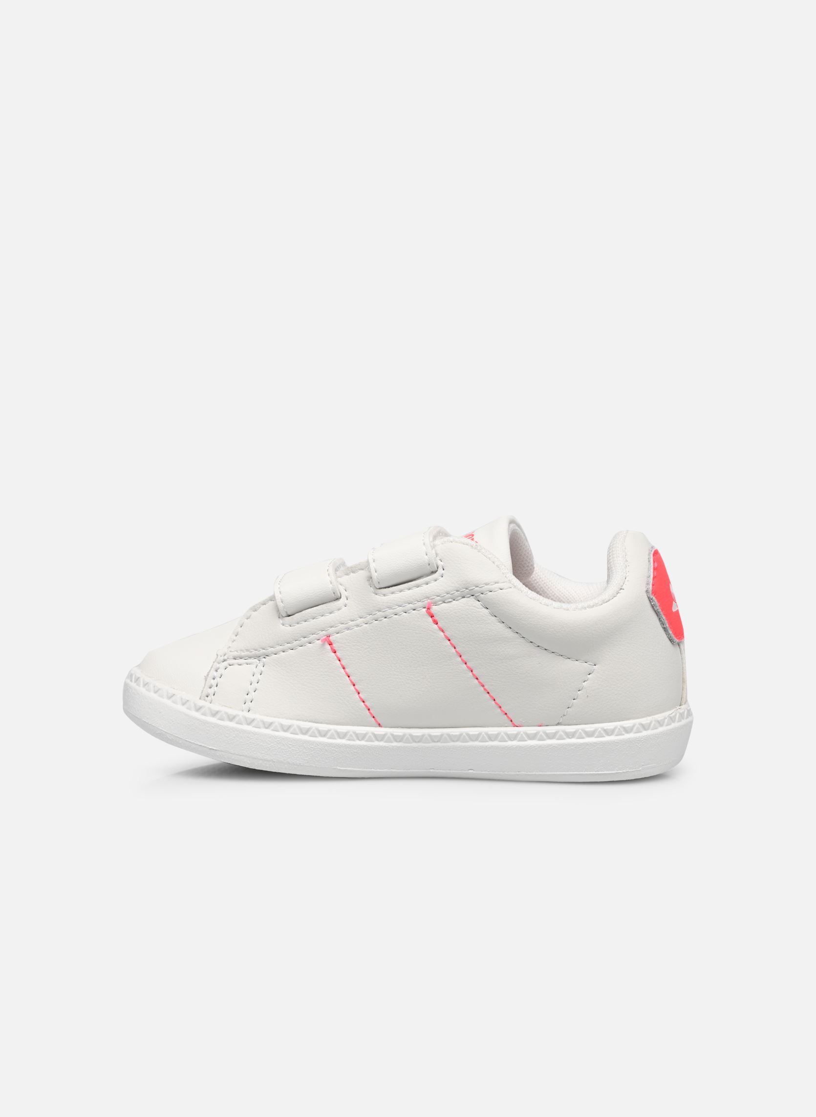 Baskets basses COURTCLASSIC INF GIRL FLUO fille blanc Le Coq Sportif Baskets basses COURTCLASSIC INF GIRL FLUO fille blanc Optical White