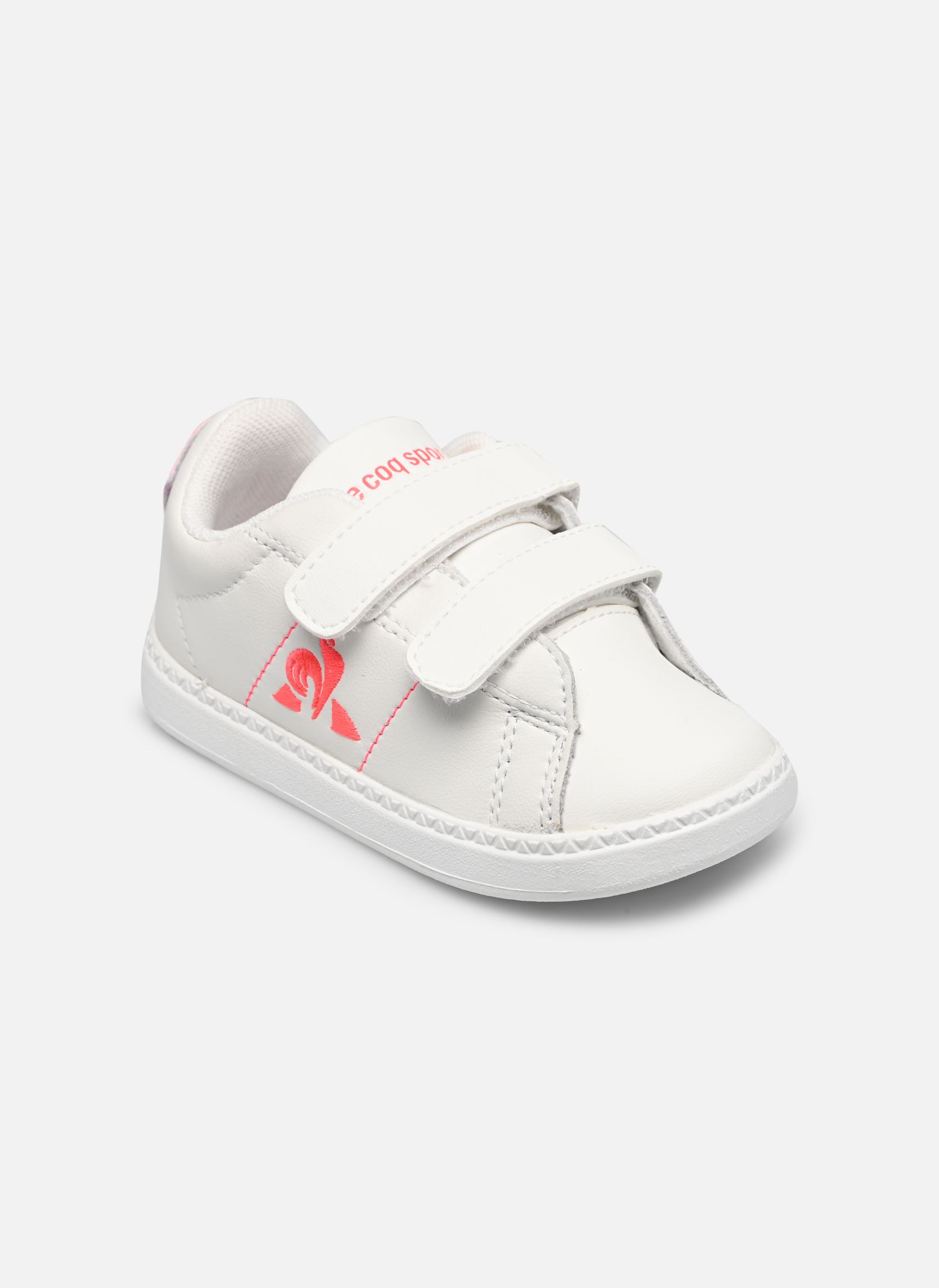 Baskets basses COURTCLASSIC INF GIRL FLUO fille blanc Le Coq Sportif Baskets basses COURTCLASSIC INF GIRL FLUO fille blanc Optical White
