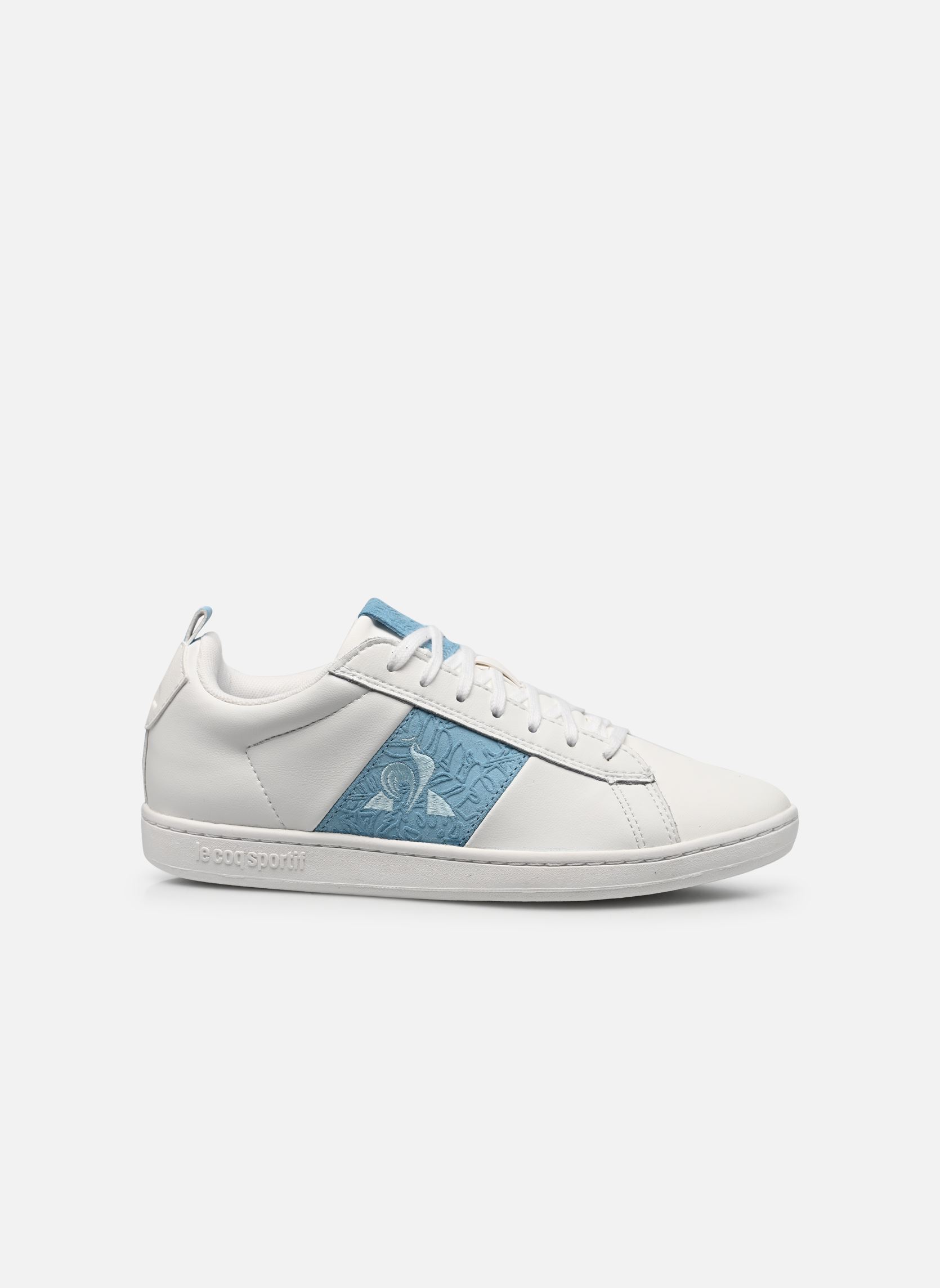 Baskets basses COURTCLASSIC W PLANTS femme blanc Le Coq Sportif Baskets basses COURTCLASSIC W PLANTS femme blanc optical white/sky blue