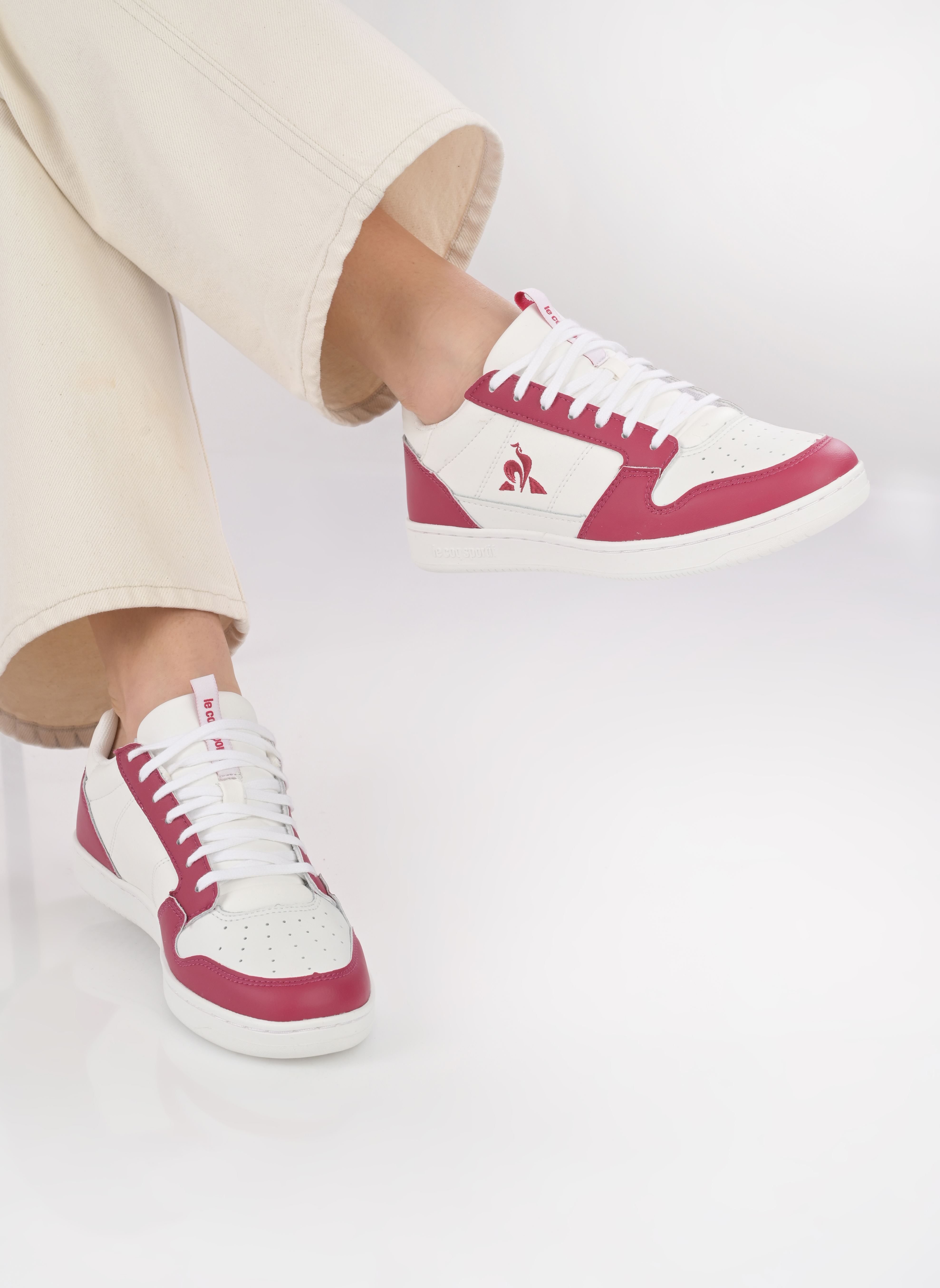 Niedrige Sneaker BREAKPOINT W SPORT damen weiß Le Coq Sportif Niedrige Sneaker BREAKPOINT W SPORT damen weiß optical white/cerise