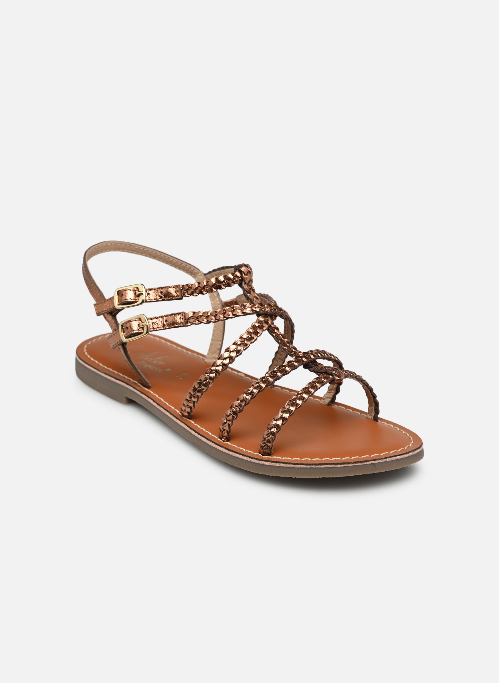 Sandalen Fleur damen gold und bronze L'Atelier Tropézien Sandalen Fleur damen gold und bronze BRONZE