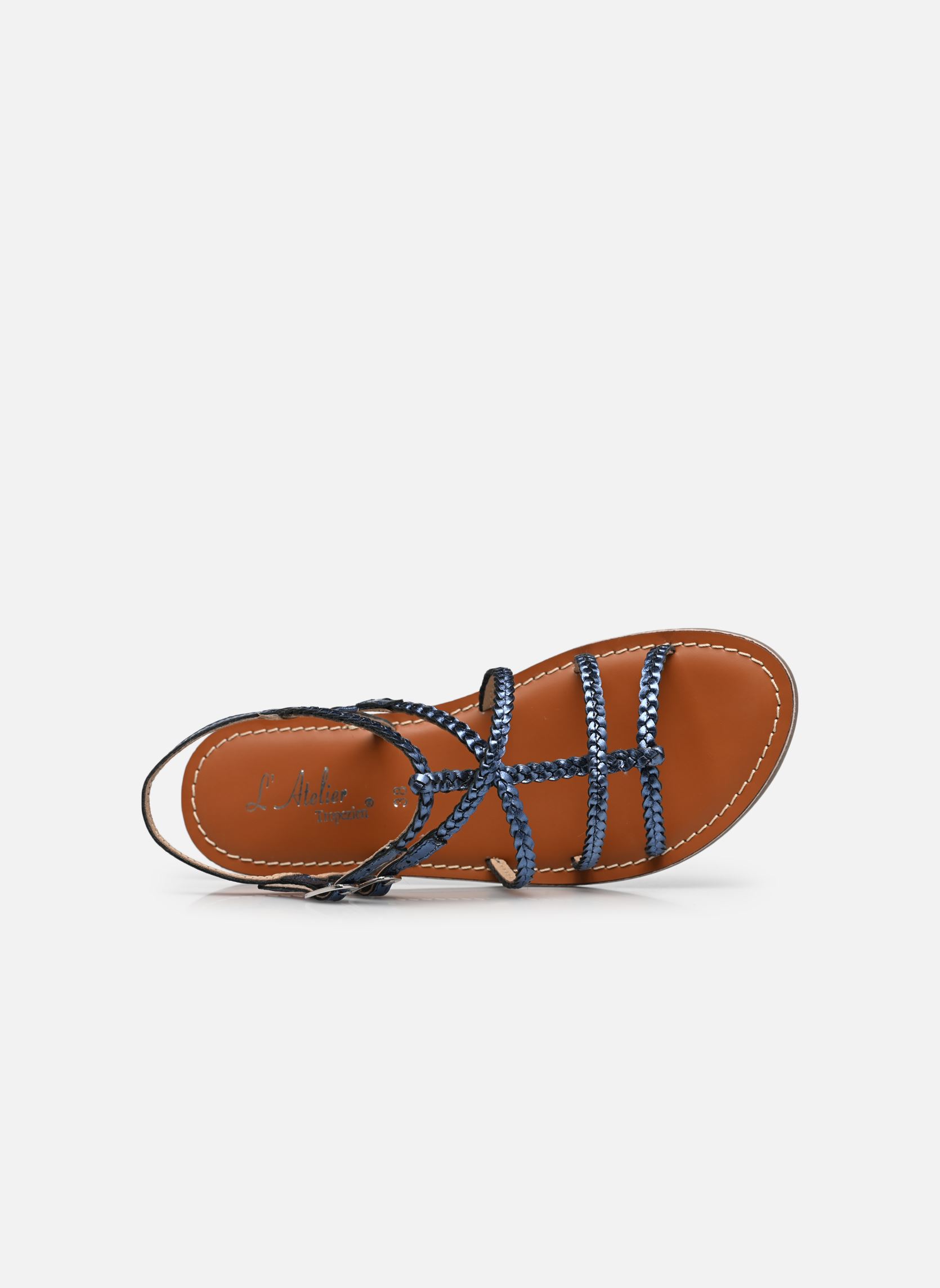 Sandalen Fleur dames blauw L'Atelier Tropézien Sandalen Fleur dames blauw BLUE MET