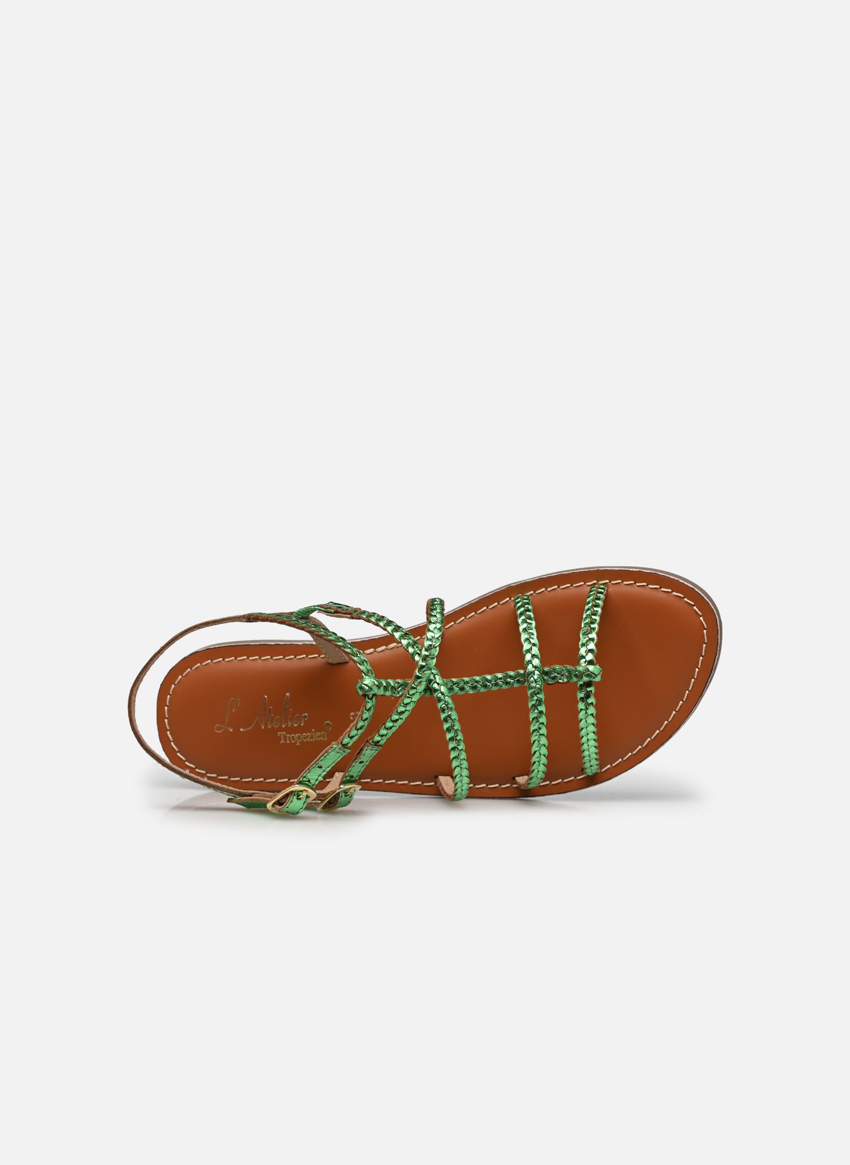 Sandales Fleur femme vert L'Atelier Tropézien Sandales Fleur femme vert GREEN