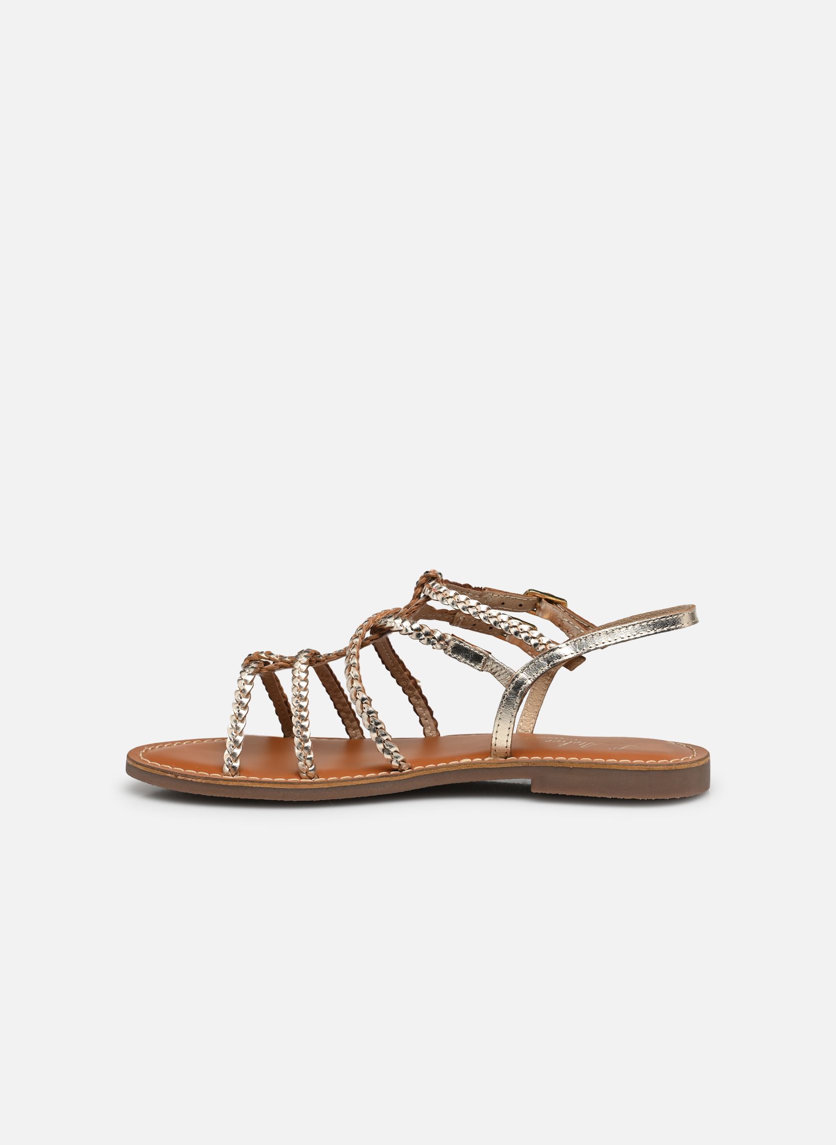 Sandalen Fleur dames goud en brons L'Atelier Tropézien Sandalen Fleur dames goud en brons GOLD