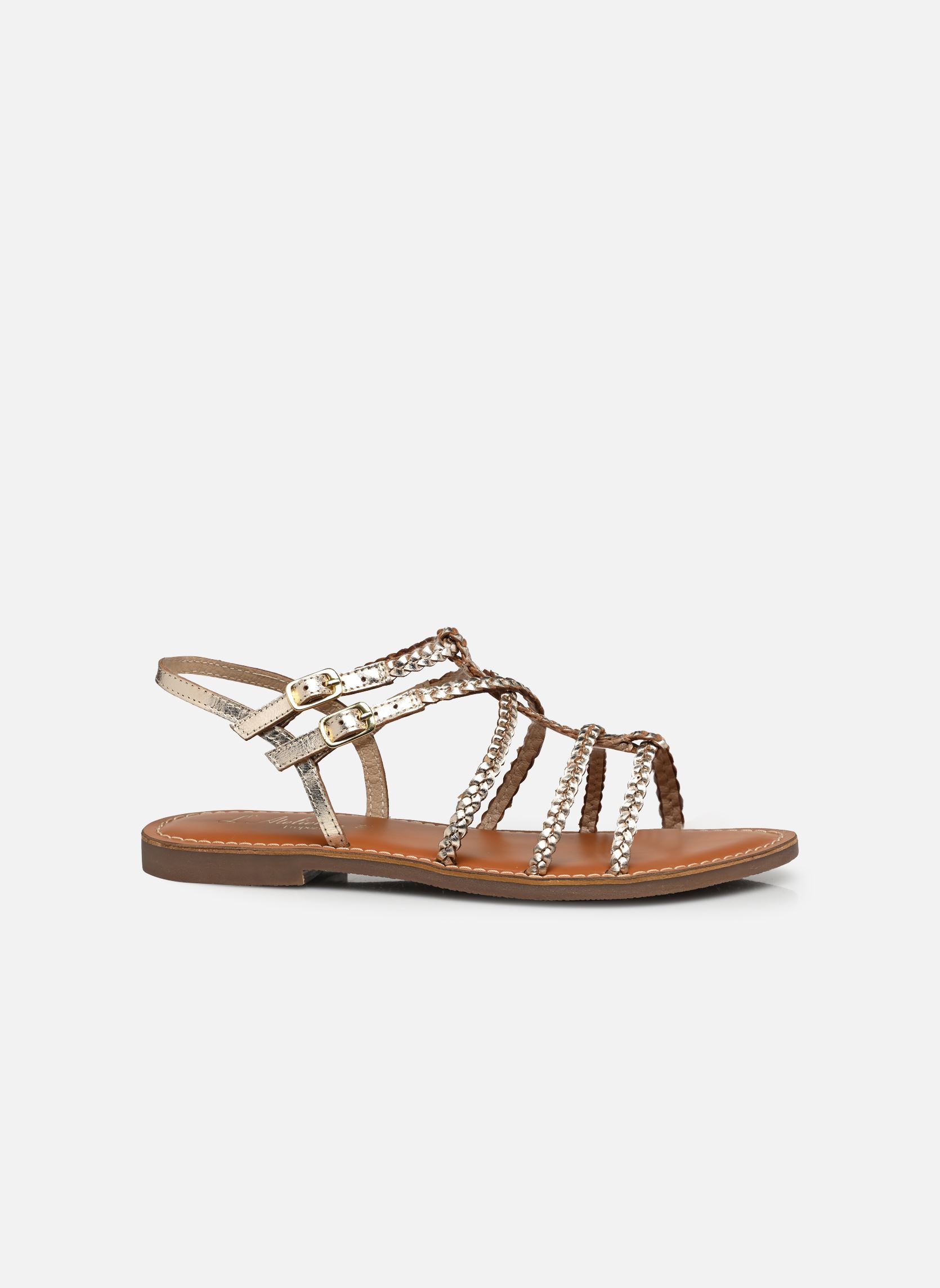 Sandalen Fleur dames goud en brons L'Atelier Tropézien Sandalen Fleur dames goud en brons GOLD