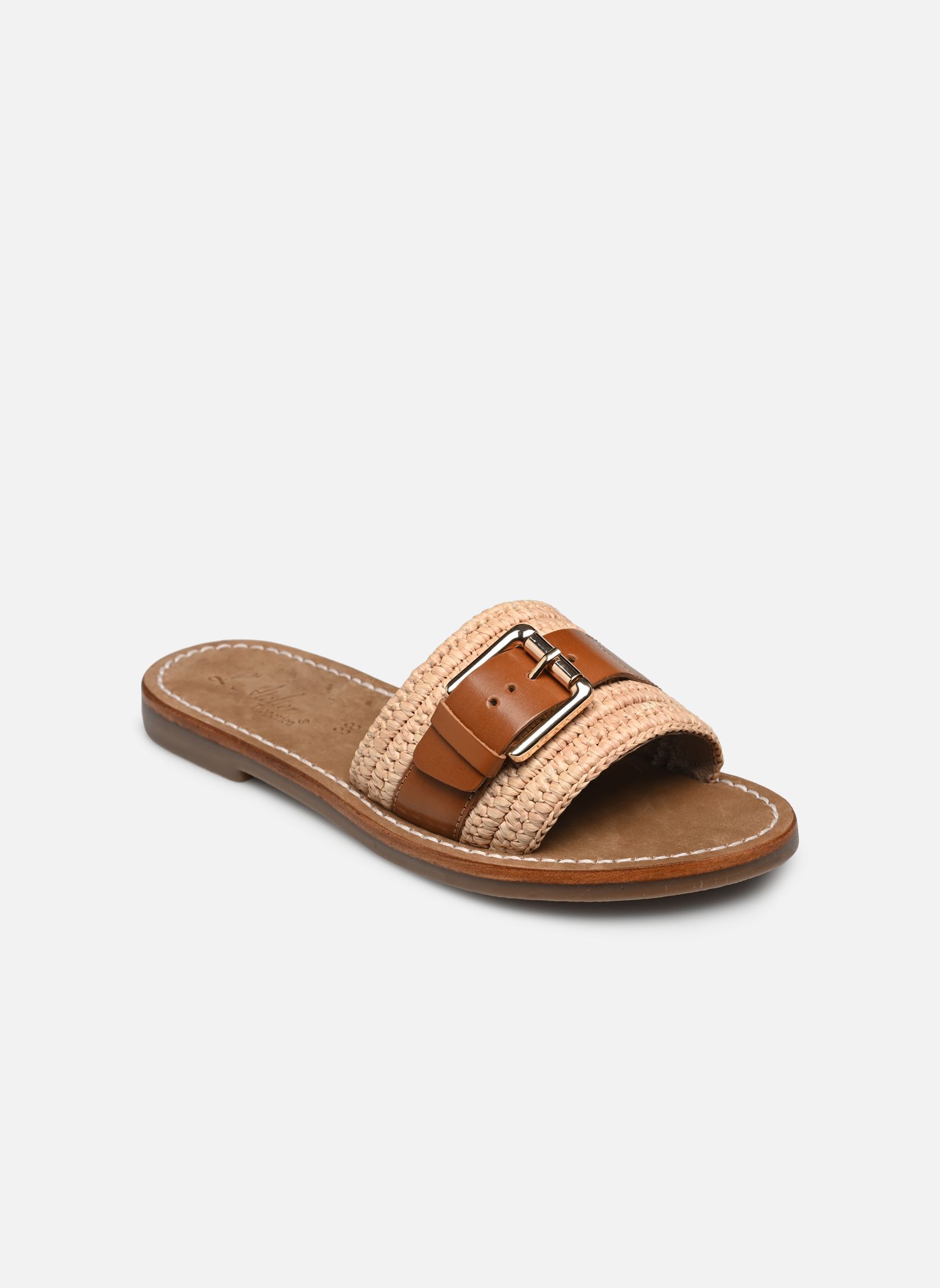Pantoletten Sh 328 damen beige L'Atelier Tropézien Pantoletten Sh 328 damen beige RAFIA NATURAL
