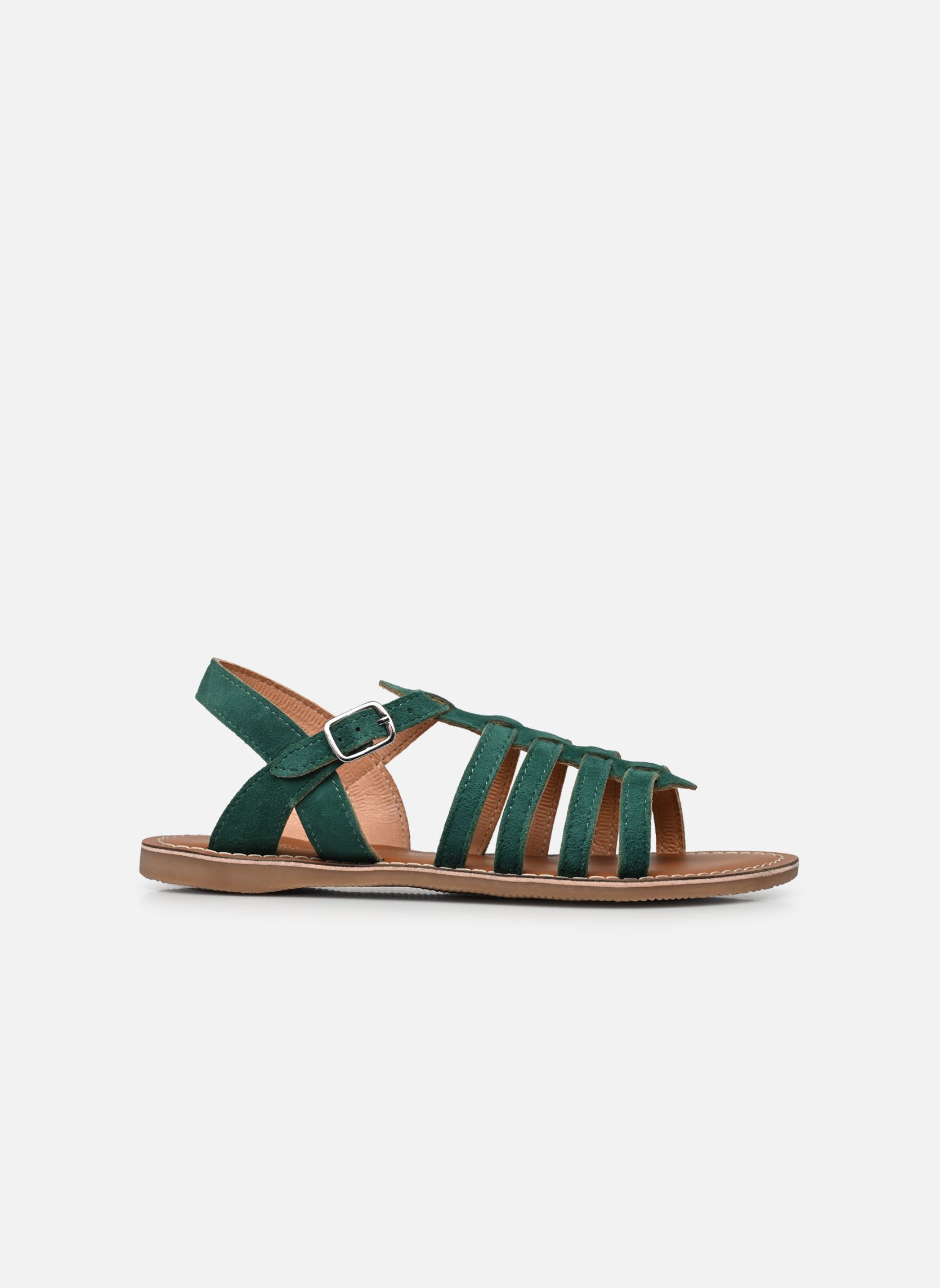 Sandales Ch 314 fille vert L'Atelier Tropézien Sandales Ch 314 fille vert GREEN SUEDE