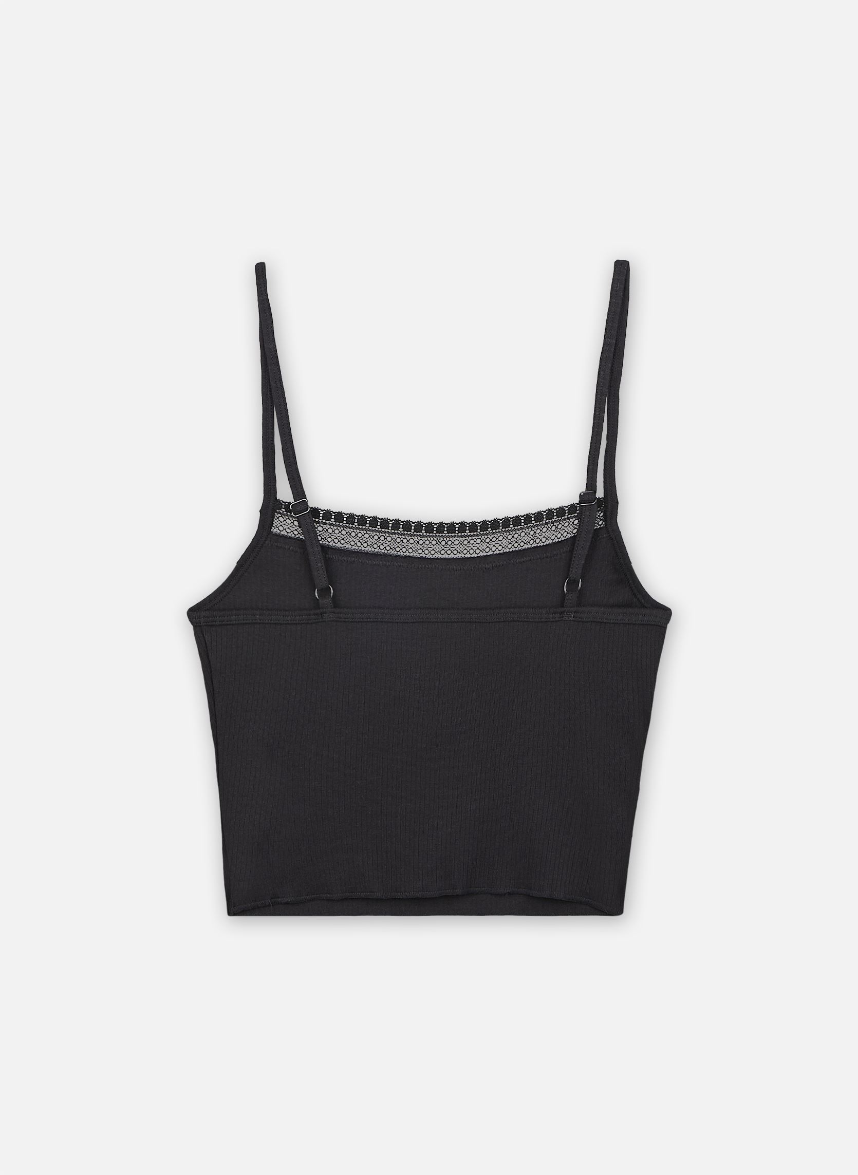 Brassières GO Ribbed Crop top femme noir Sloggi Brassières GO Ribbed Crop top femme noir 0004_NOIR