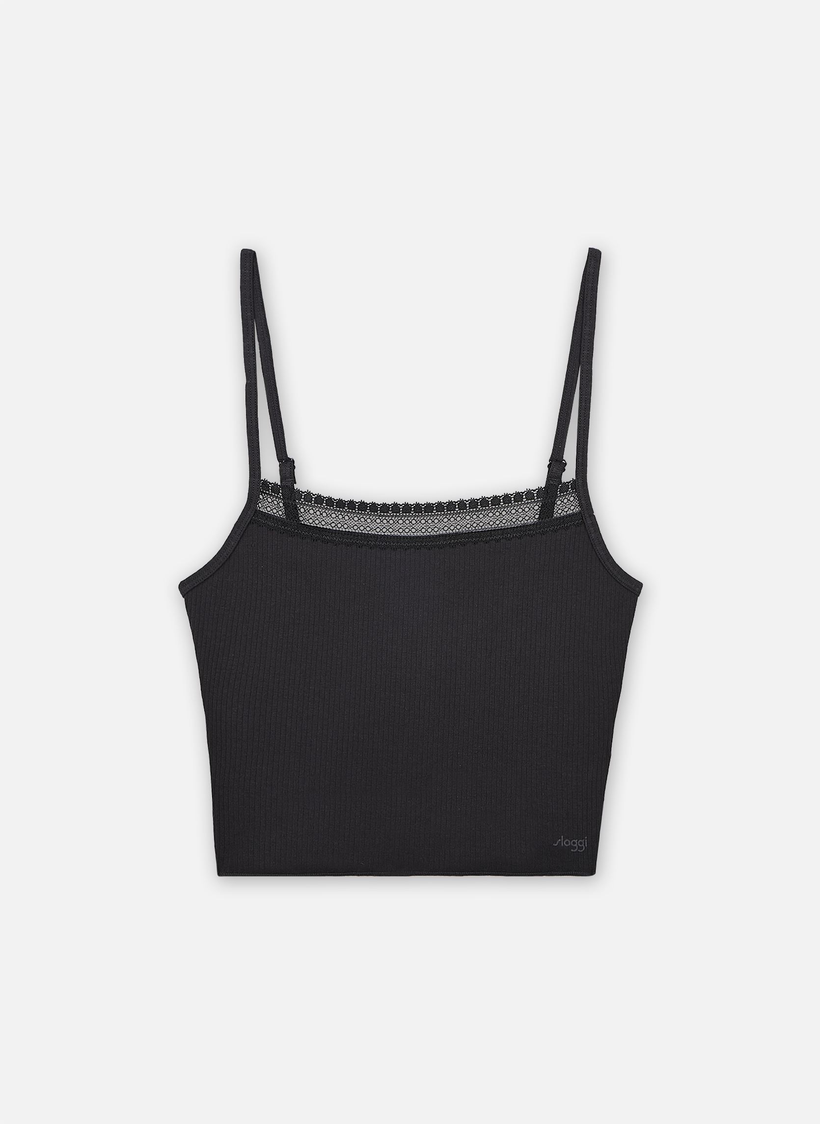 Brassières GO Ribbed Crop top femme noir Sloggi Brassières GO Ribbed Crop top femme noir 0004_NOIR