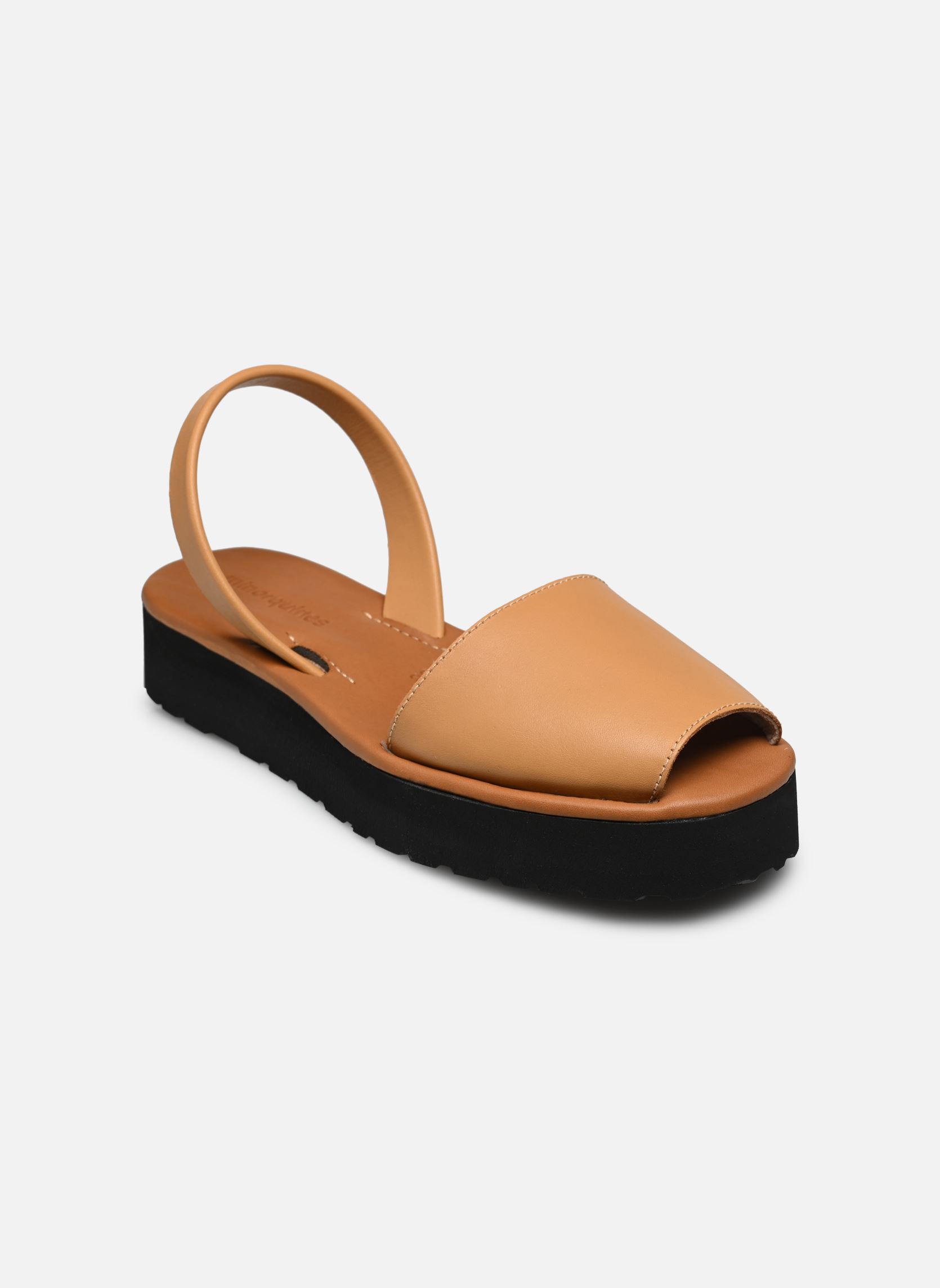 Sandales Avarca Platja Plateforme Cuir Naturel femme marron Minorquines Sandales Avarca Platja Plateforme Cuir Naturel femme marron NATUREL