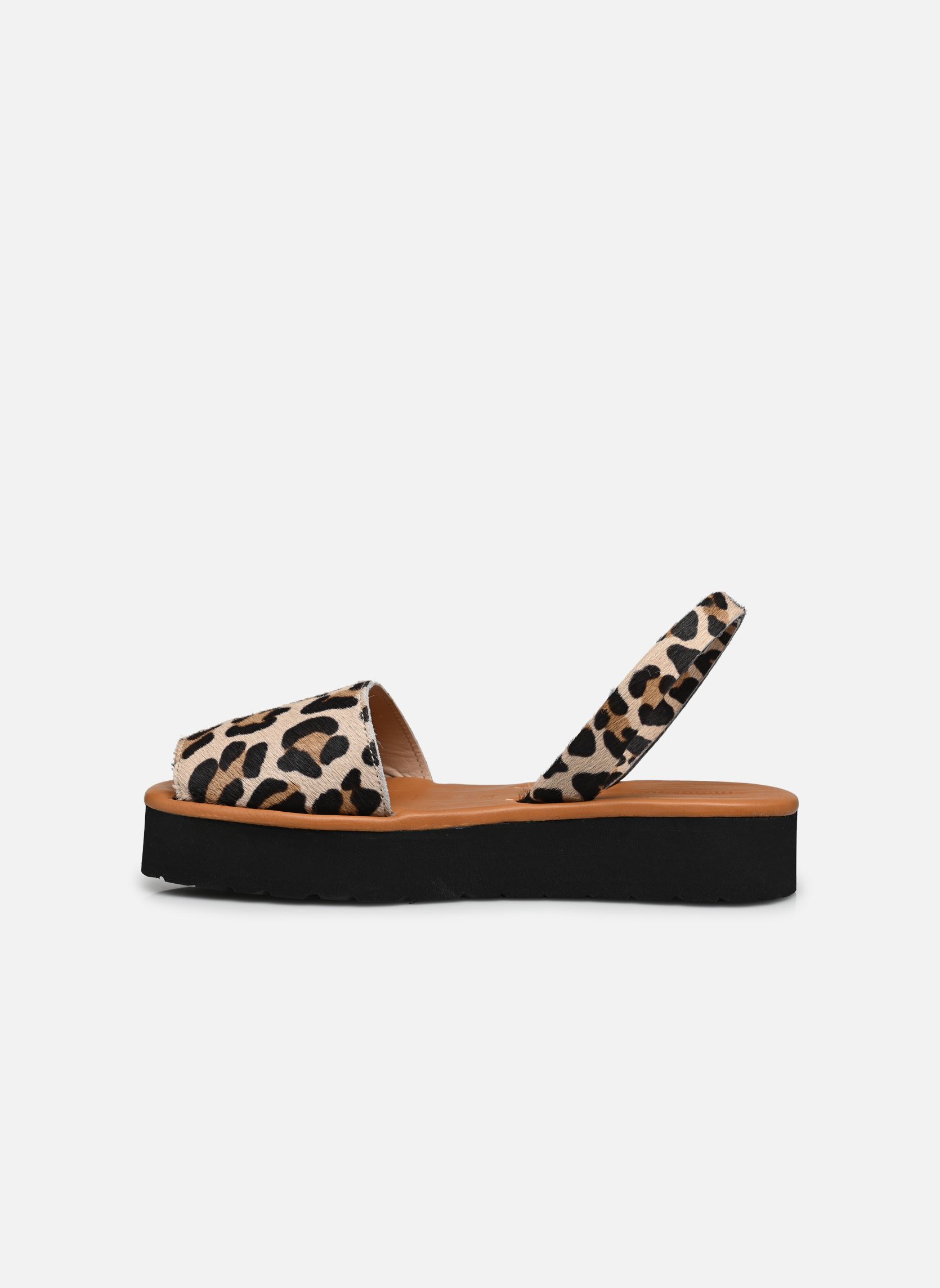 Sandalen Avarca Platja Plateforme Cuir Léopard damen braun Minorquines Sandalen Avarca Platja Plateforme Cuir Léopard damen braun LÉOPARD