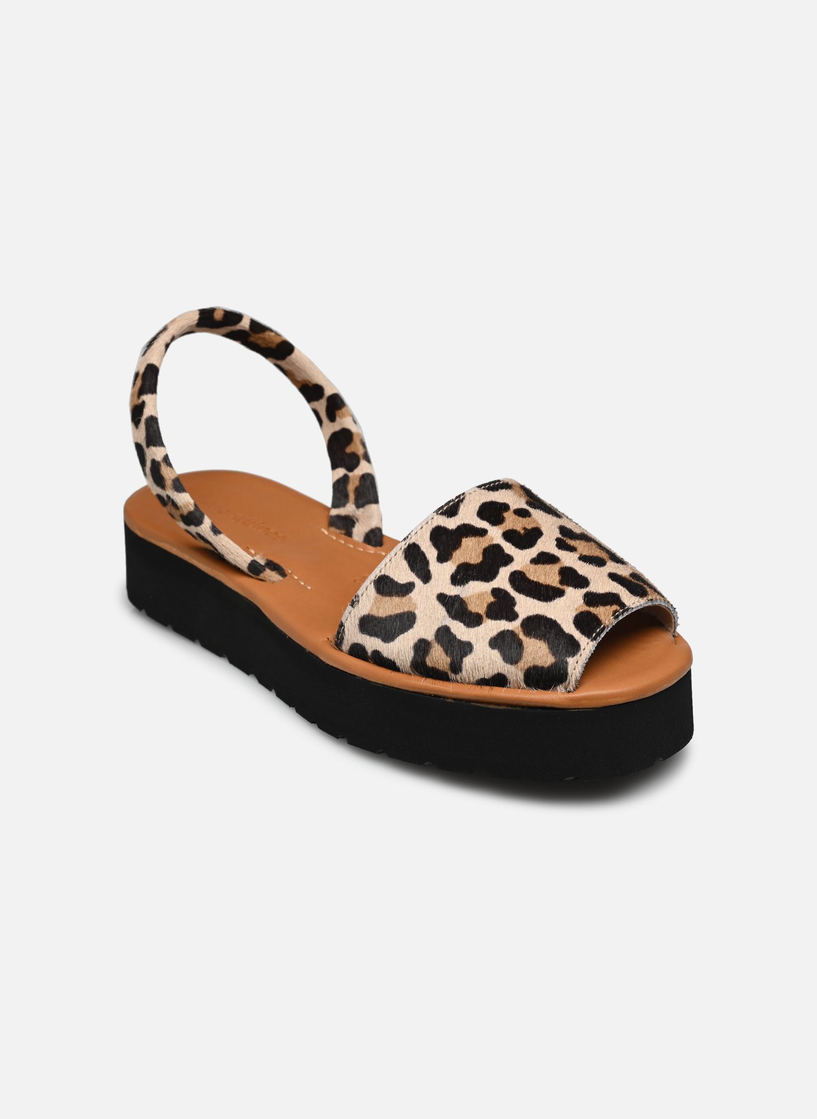 Sandalen Avarca Platja Plateforme Cuir Léopard damen braun Minorquines Sandalen Avarca Platja Plateforme Cuir Léopard damen braun LÉOPARD