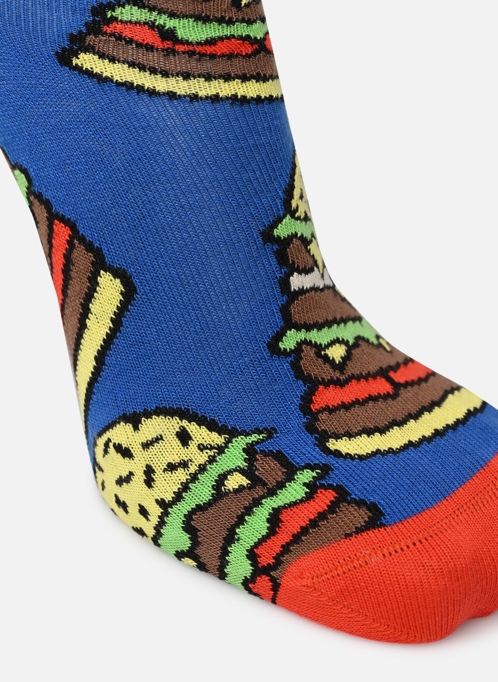 Sokken Burger Sock blauw Happy Socks Sokken Burger Sock blauw 6000