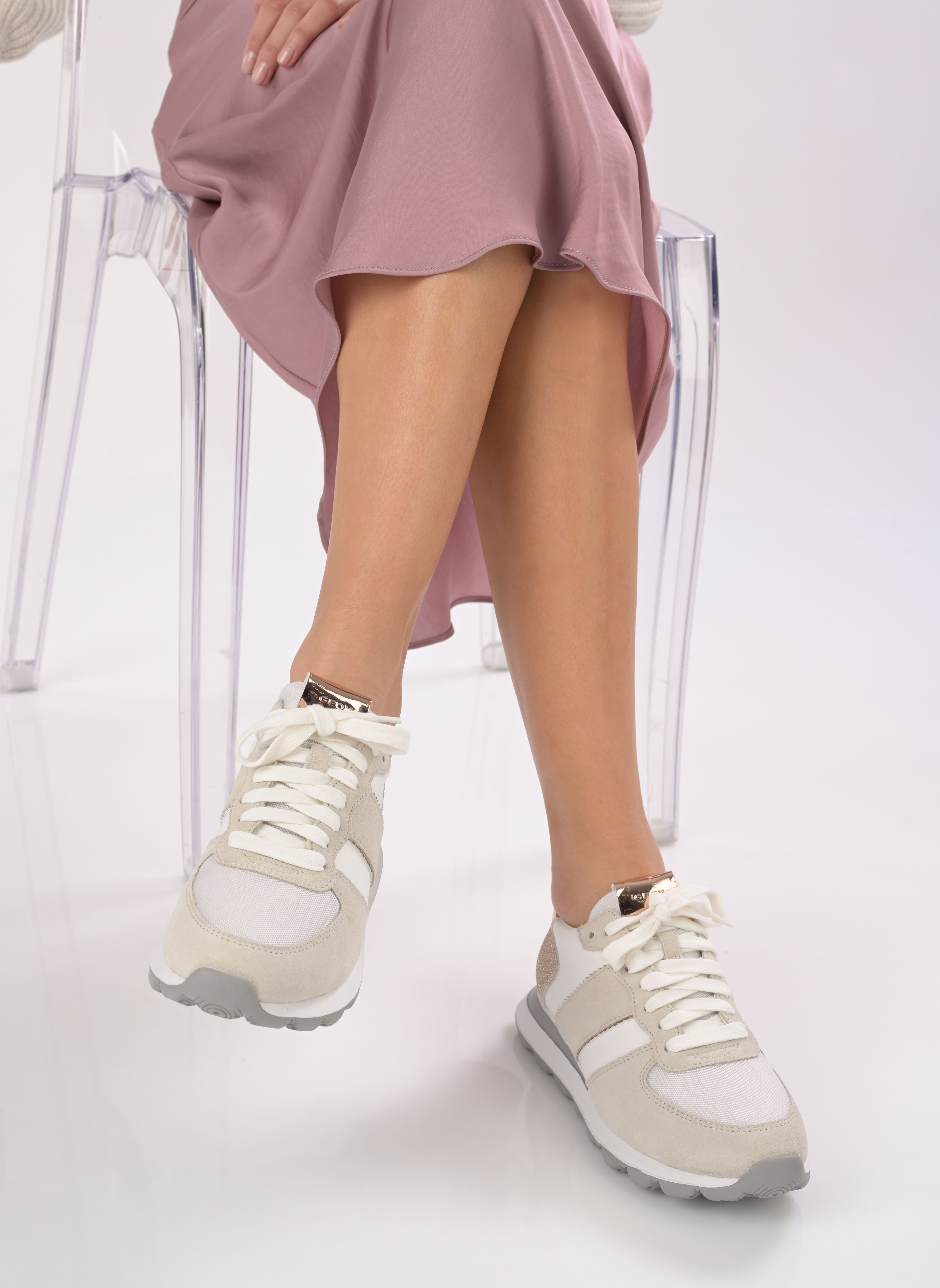 Lage sneakers D SPHERICA VSERIES dames wit Geox Lage sneakers D SPHERICA VSERIES dames wit OFF WHITE/ROSE GOLD