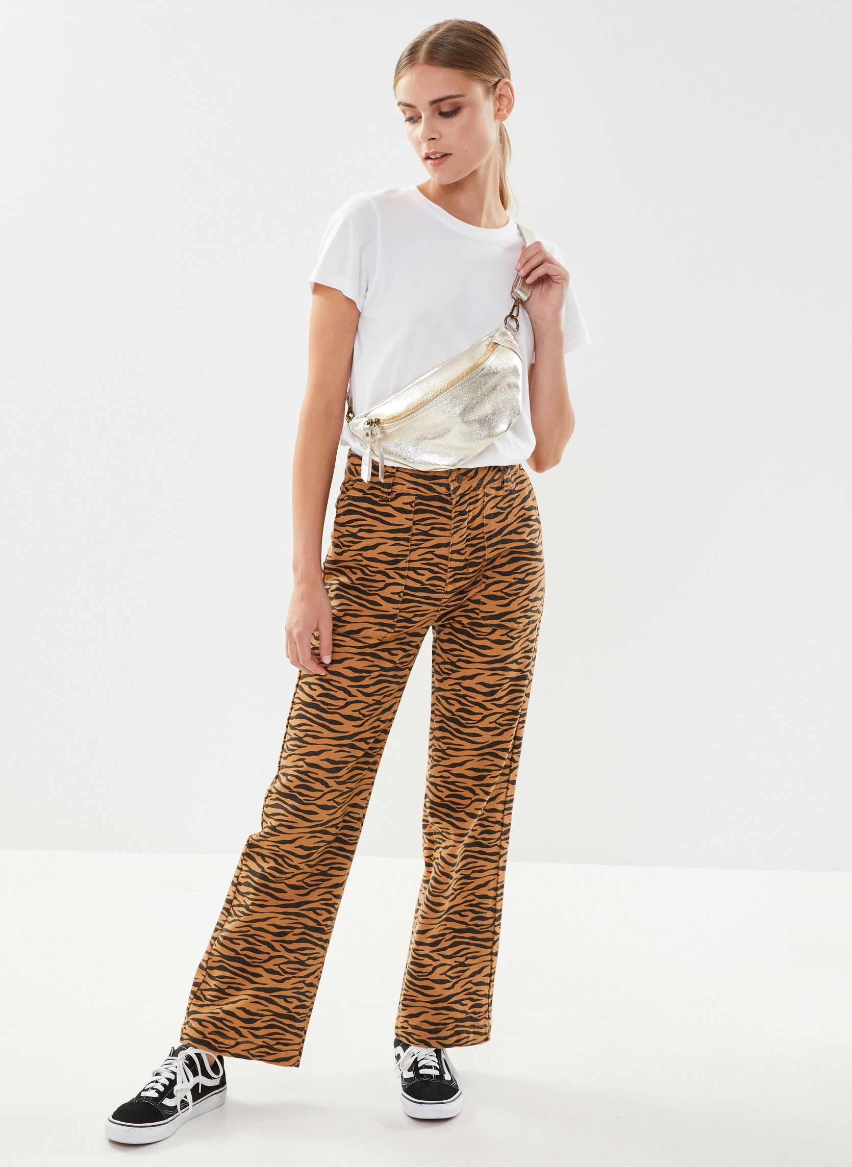 Pantalons larges Henry femme marron Wild Pantalons larges Henry femme marron Zebre