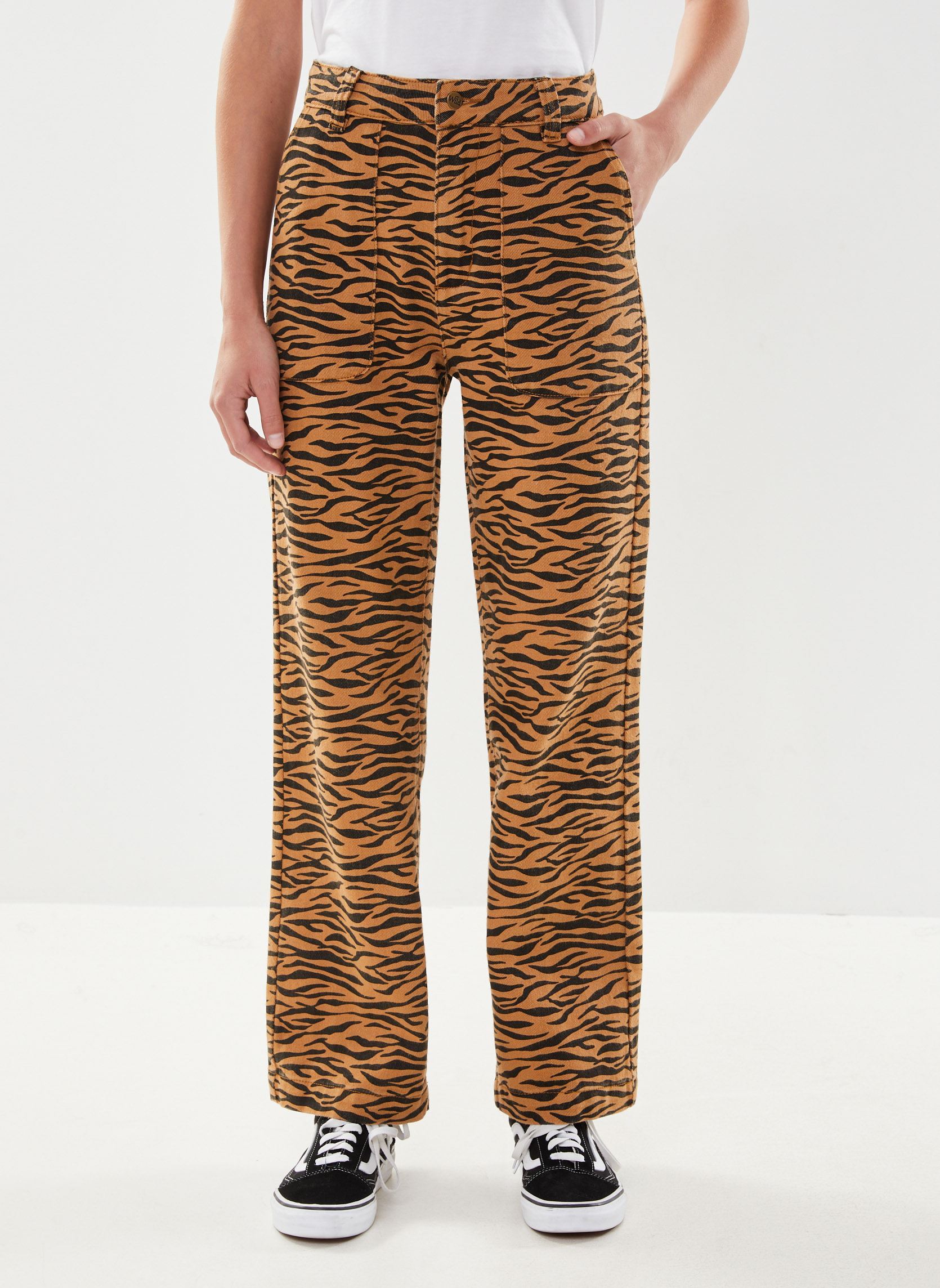 Pantalons larges Henry femme marron Wild Pantalons larges Henry femme marron Zebre