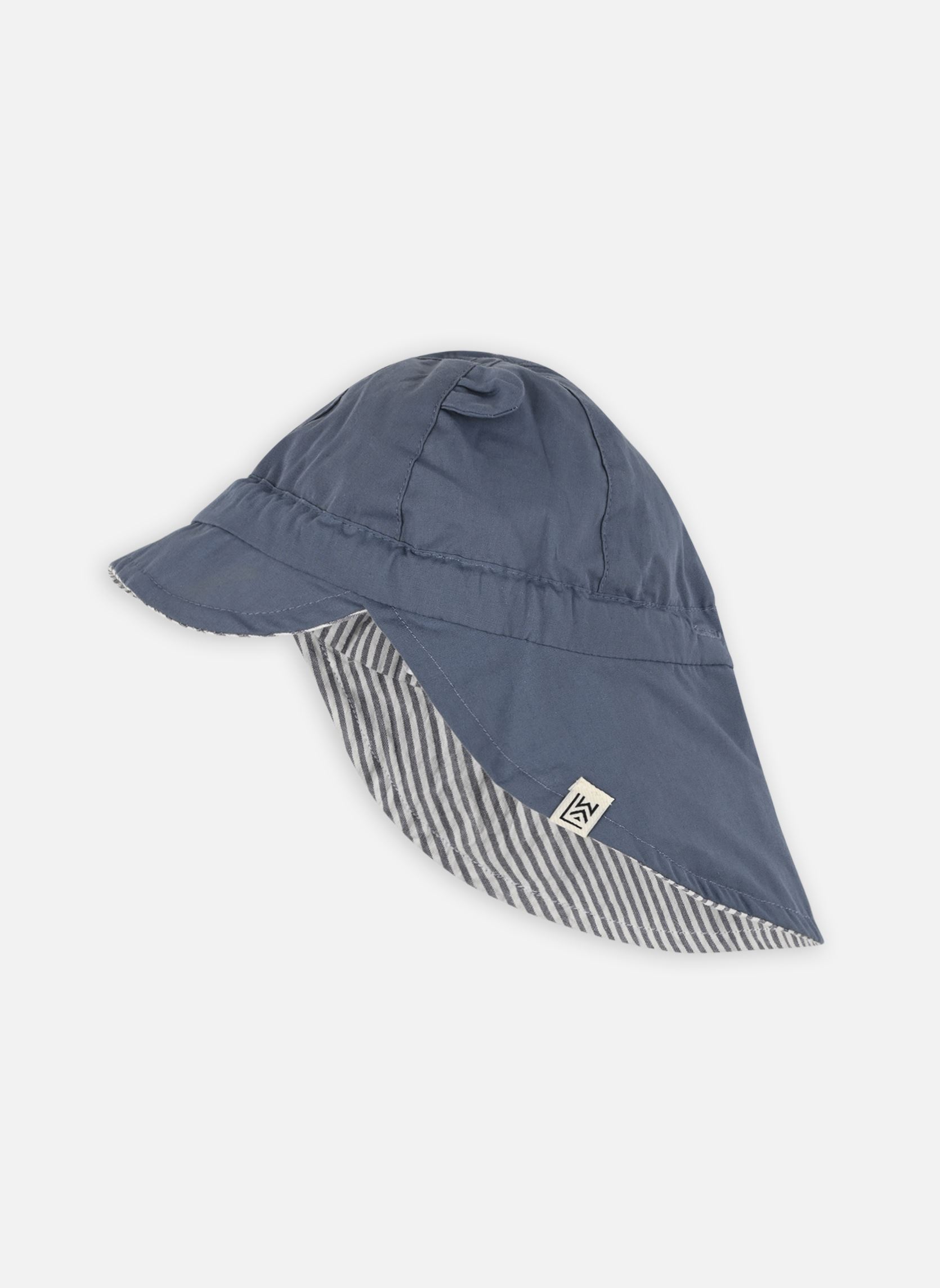 Cappelli Gorm reversible seersucker sun hat bambino blu Liewood Cappelli Gorm reversible seersucker sun hat bambino blu Y/D STRIPE: BLUE WAVE/CREME DE
