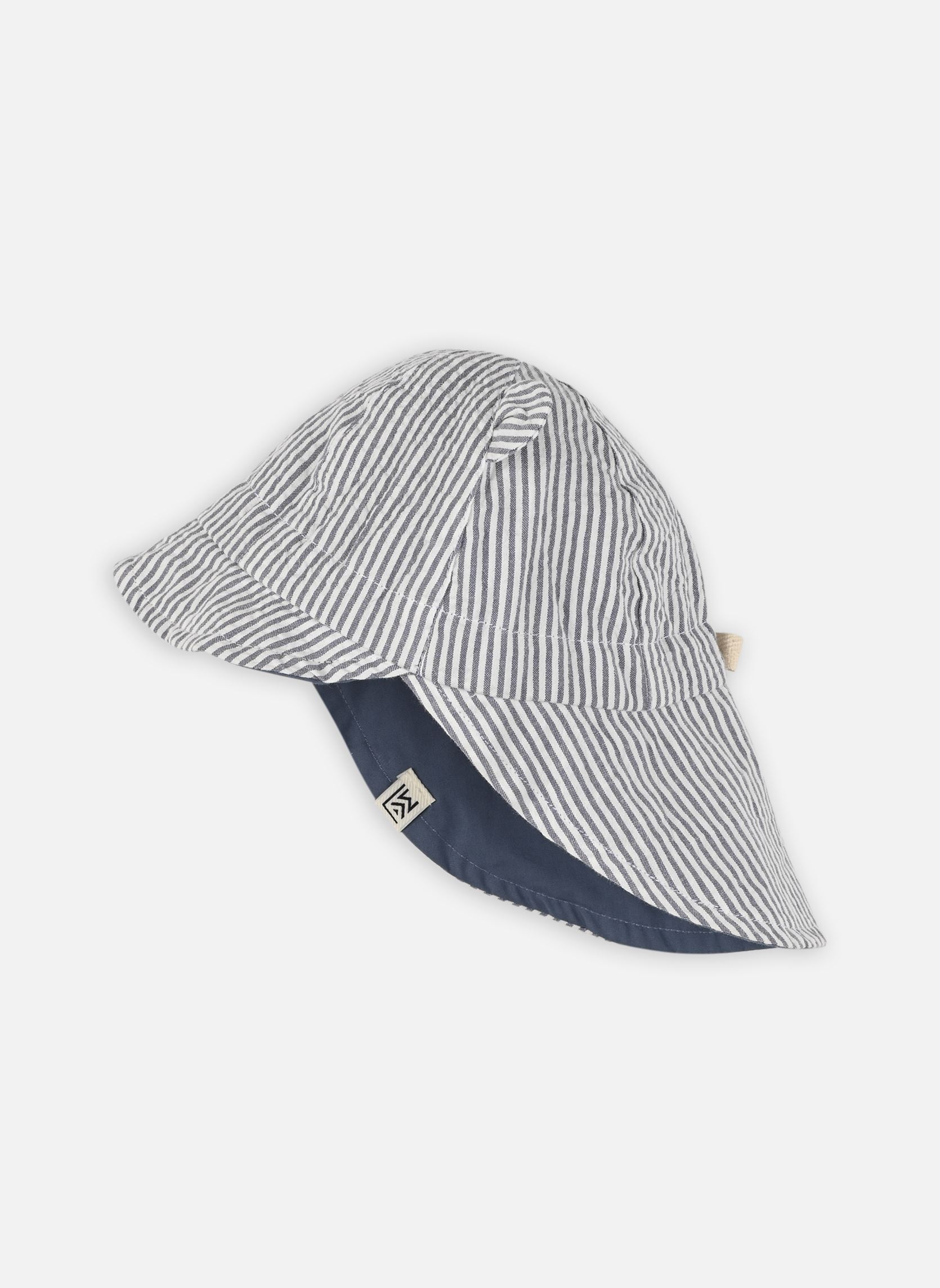 Cappelli Gorm reversible seersucker sun hat bambino blu Liewood Cappelli Gorm reversible seersucker sun hat bambino blu Y/D STRIPE: BLUE WAVE/CREME DE