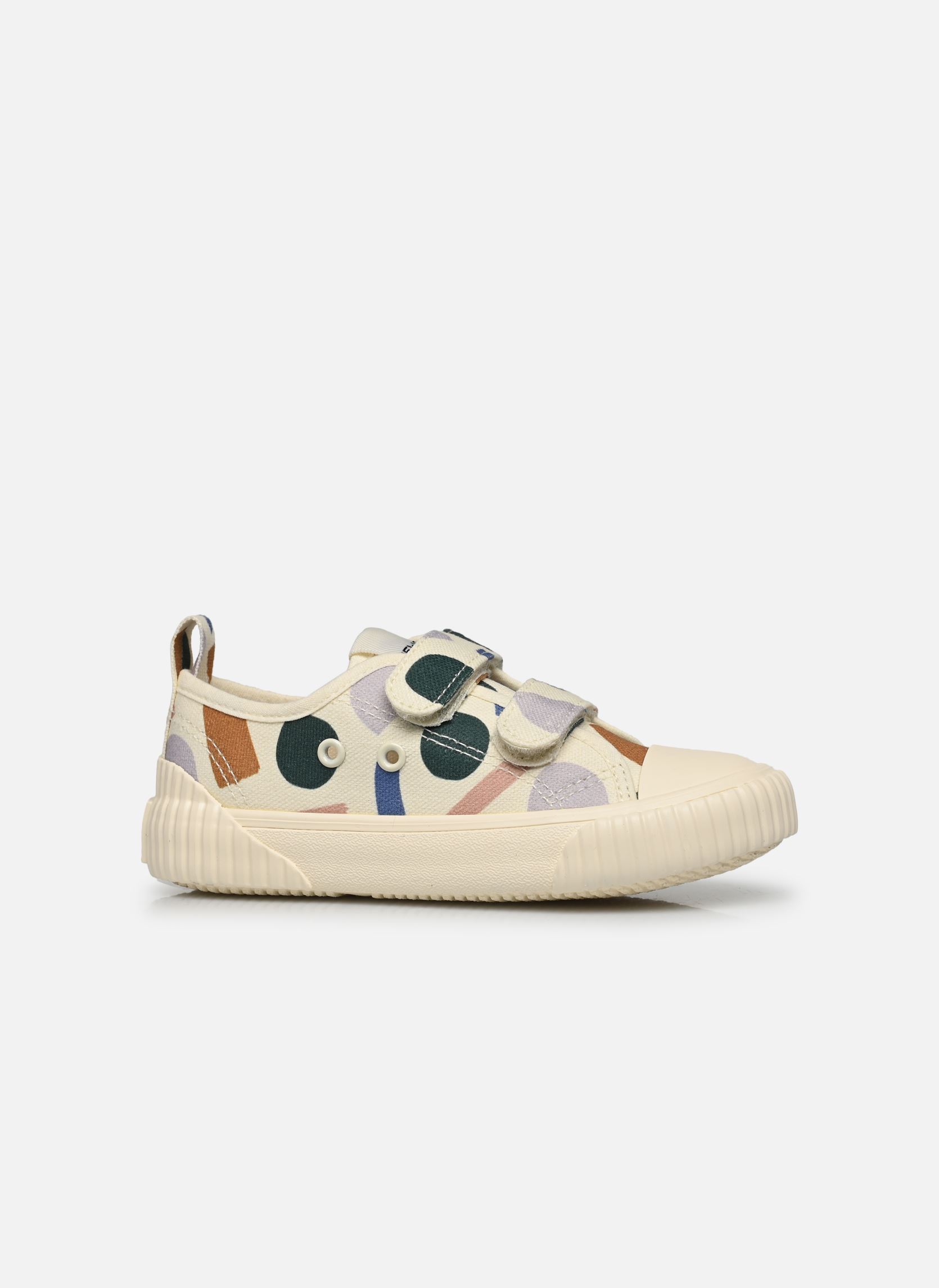 Lage sneakers Kim canvas shoe wit Liewood Lage sneakers Kim canvas shoe wit Paint stroke Sandy
