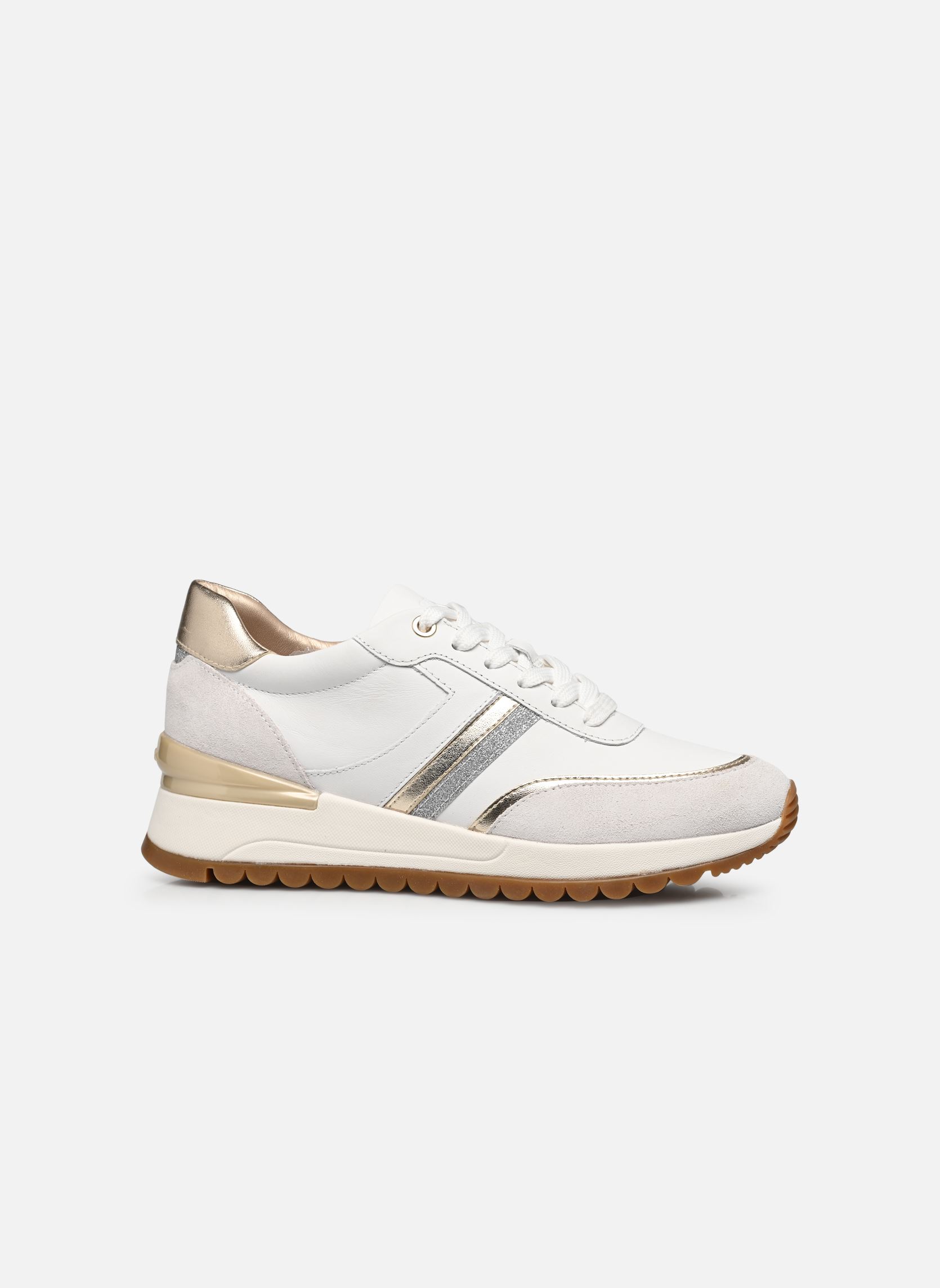 Niedrige Sneaker D DESYA damen weiß Geox Niedrige Sneaker D DESYA damen weiß BLANC / BLANC CASSÉ
