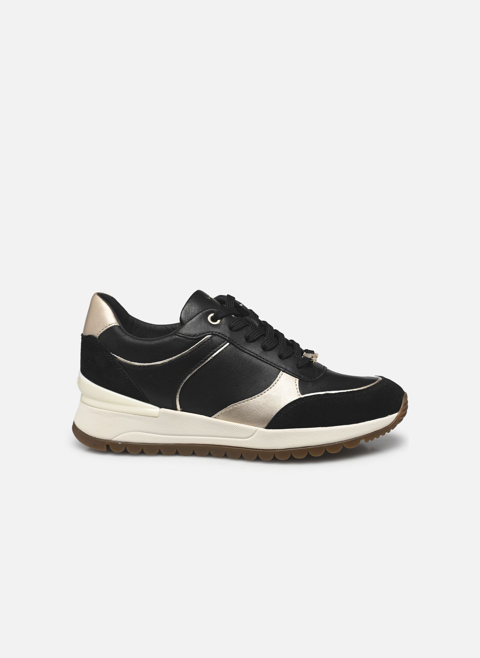 Niedrige Sneaker D DESYA damen schwarz Geox Niedrige Sneaker D DESYA damen schwarz BLACK/LT GOLD