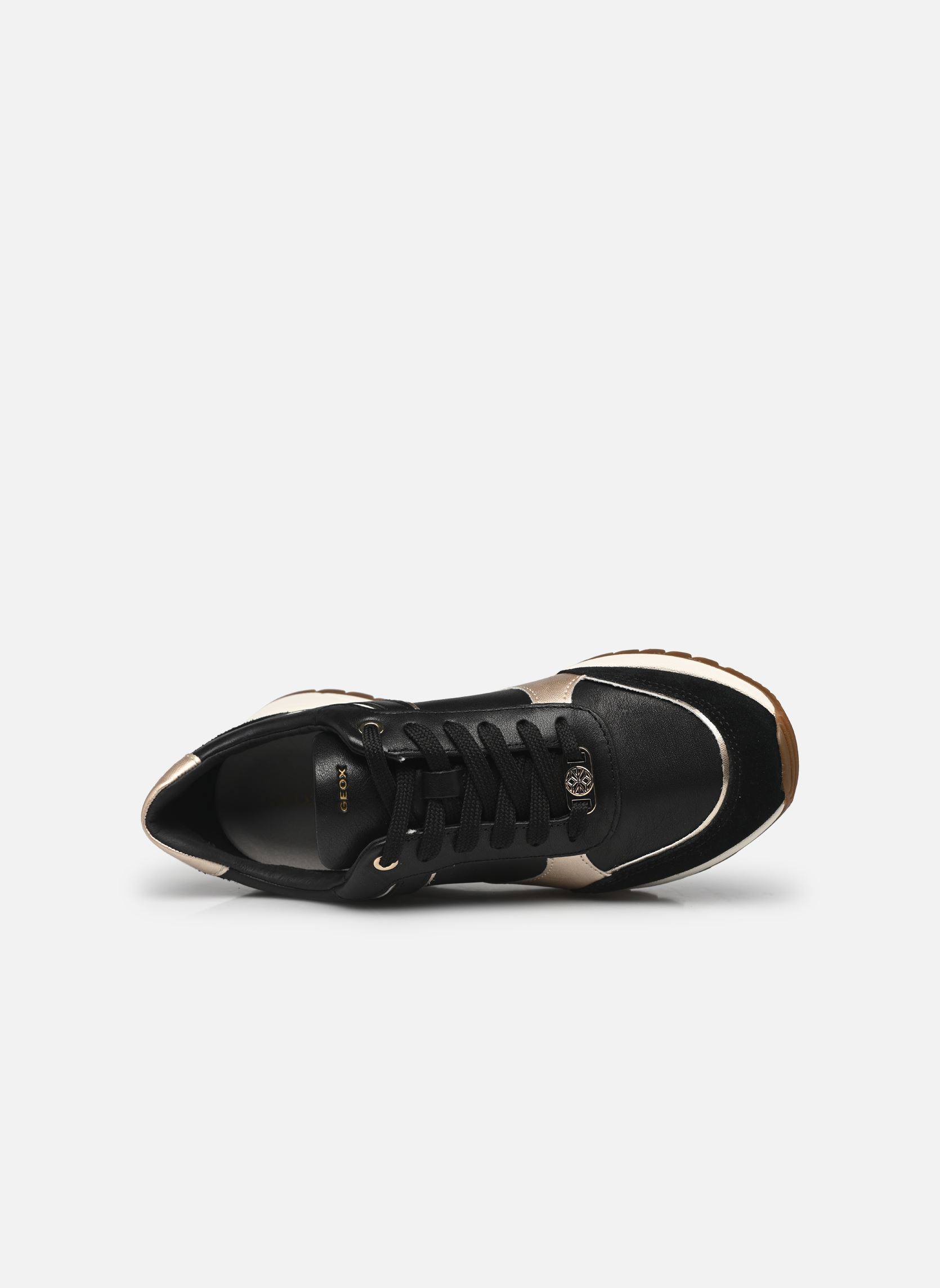 Niedrige Sneaker D DESYA damen schwarz Geox Niedrige Sneaker D DESYA damen schwarz BLACK/LT GOLD