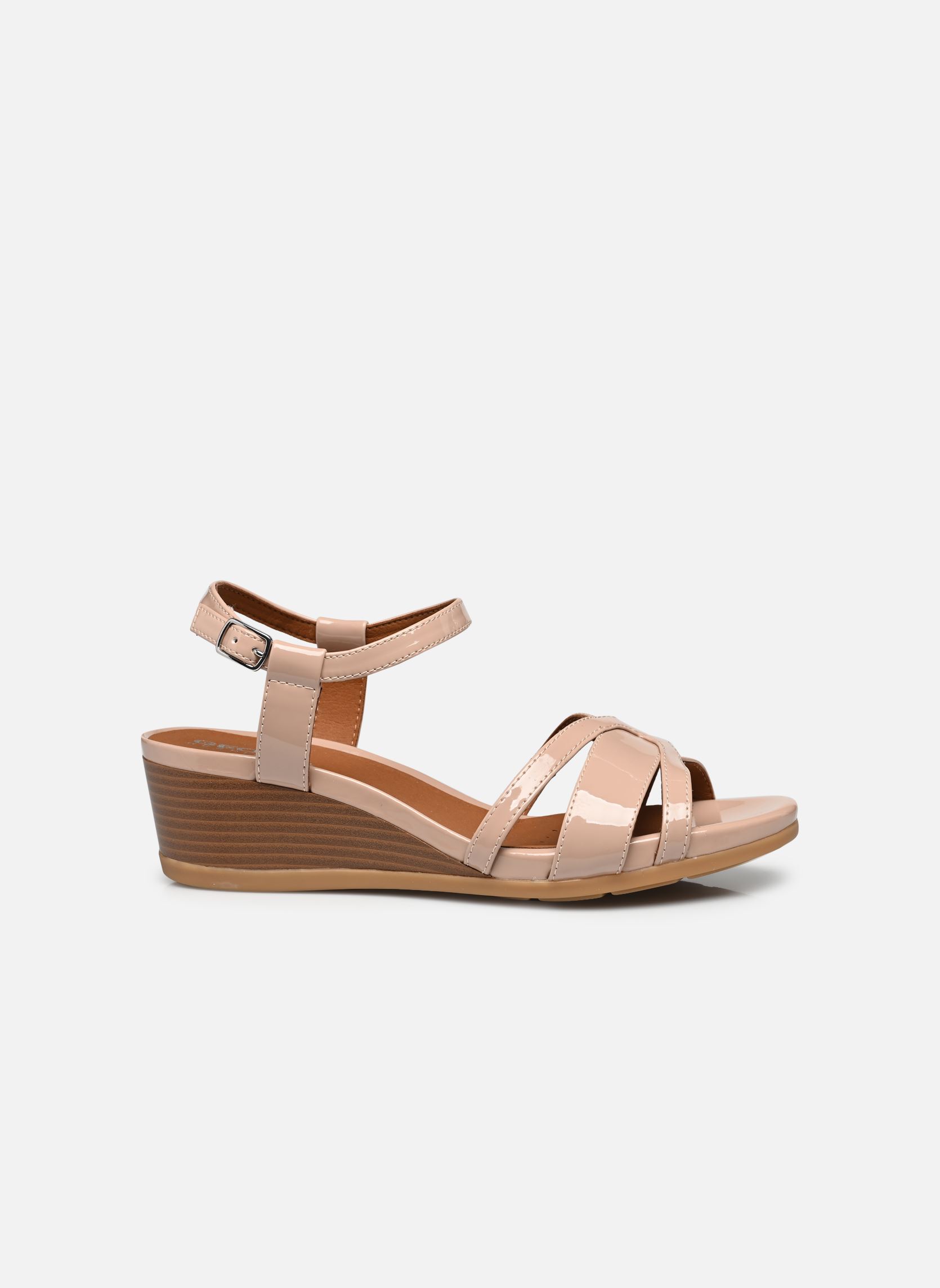 Sandalen met sleehak en plateau D MARYKARMEN D358QB000HHC8156 dames beige Geox Sandalen met sleehak en plateau D MARYKARMEN D358QB000HHC8156 dames beige NUDE