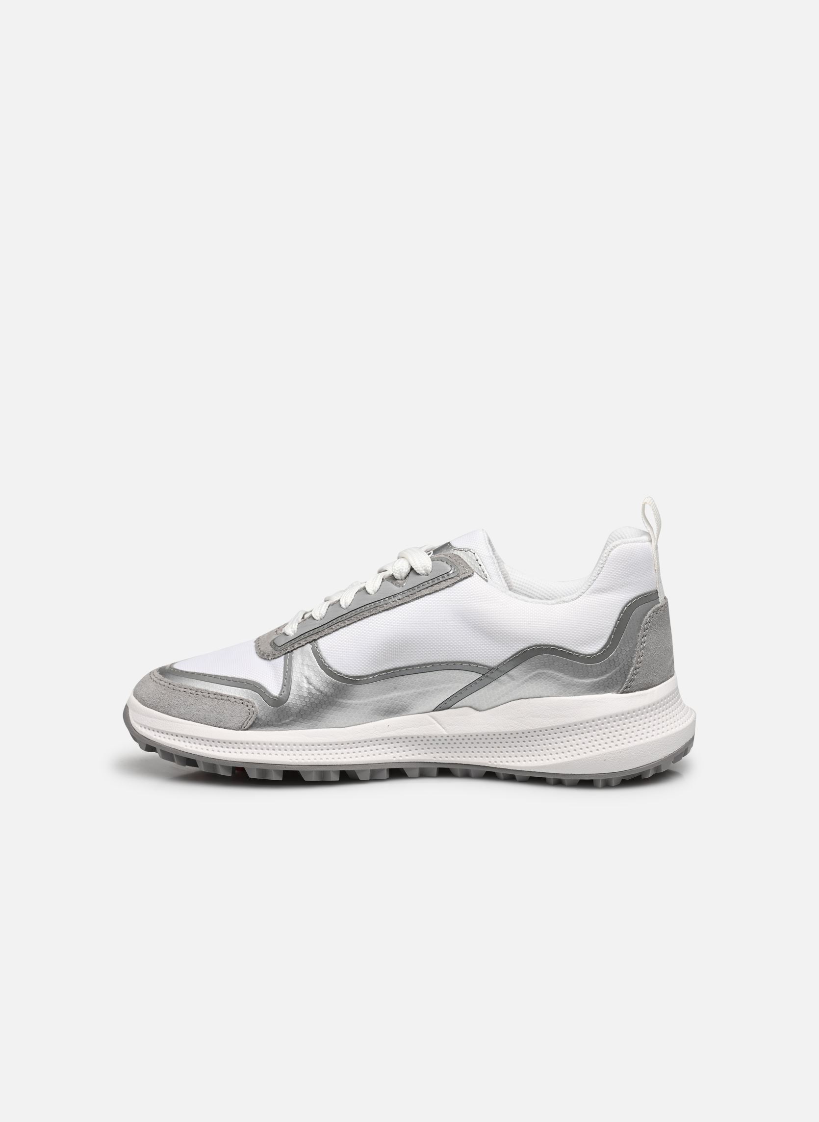 Niedrige Sneaker D PG1X damen grau Geox Niedrige Sneaker D PG1X damen grau GRIS CLAIR/BLANC